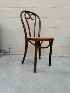 Vintage Thonet Style Bentwood Chair With Cane Seating