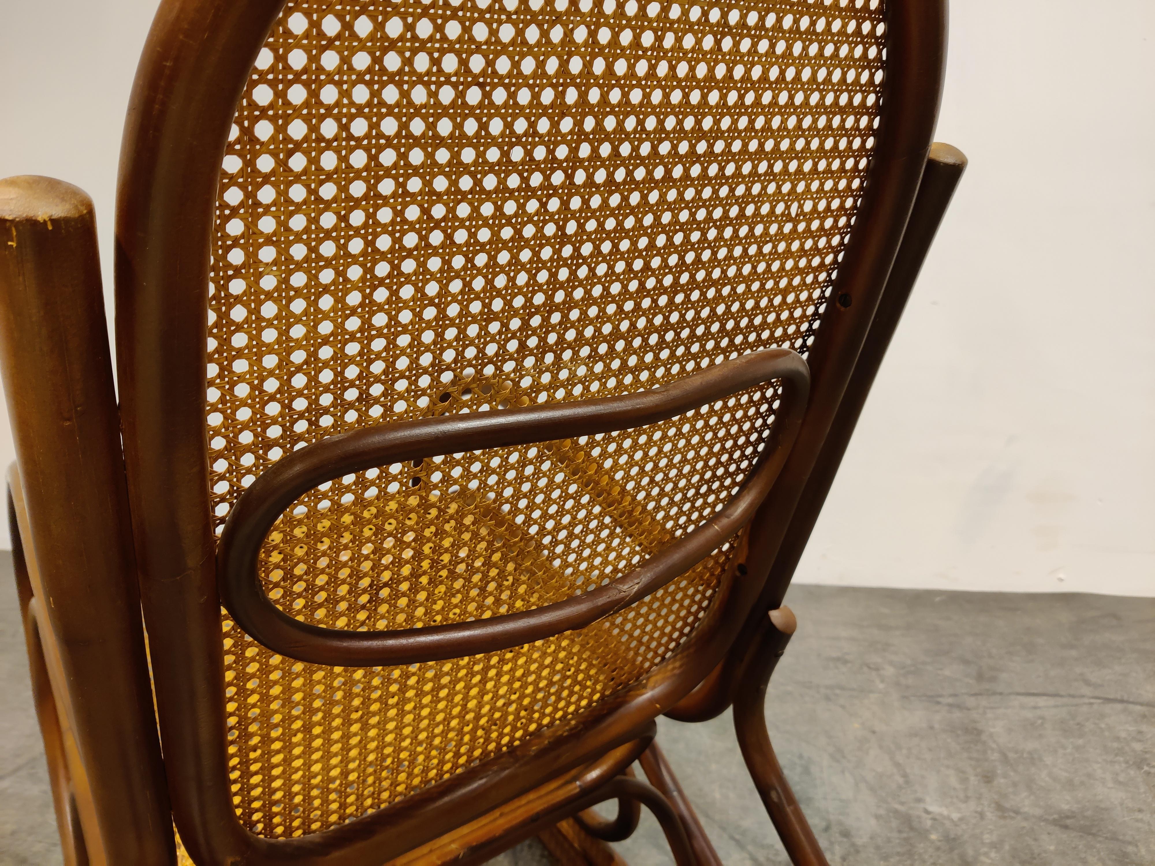 Vintage Thonet Style Rocking Chair, 1950s 5