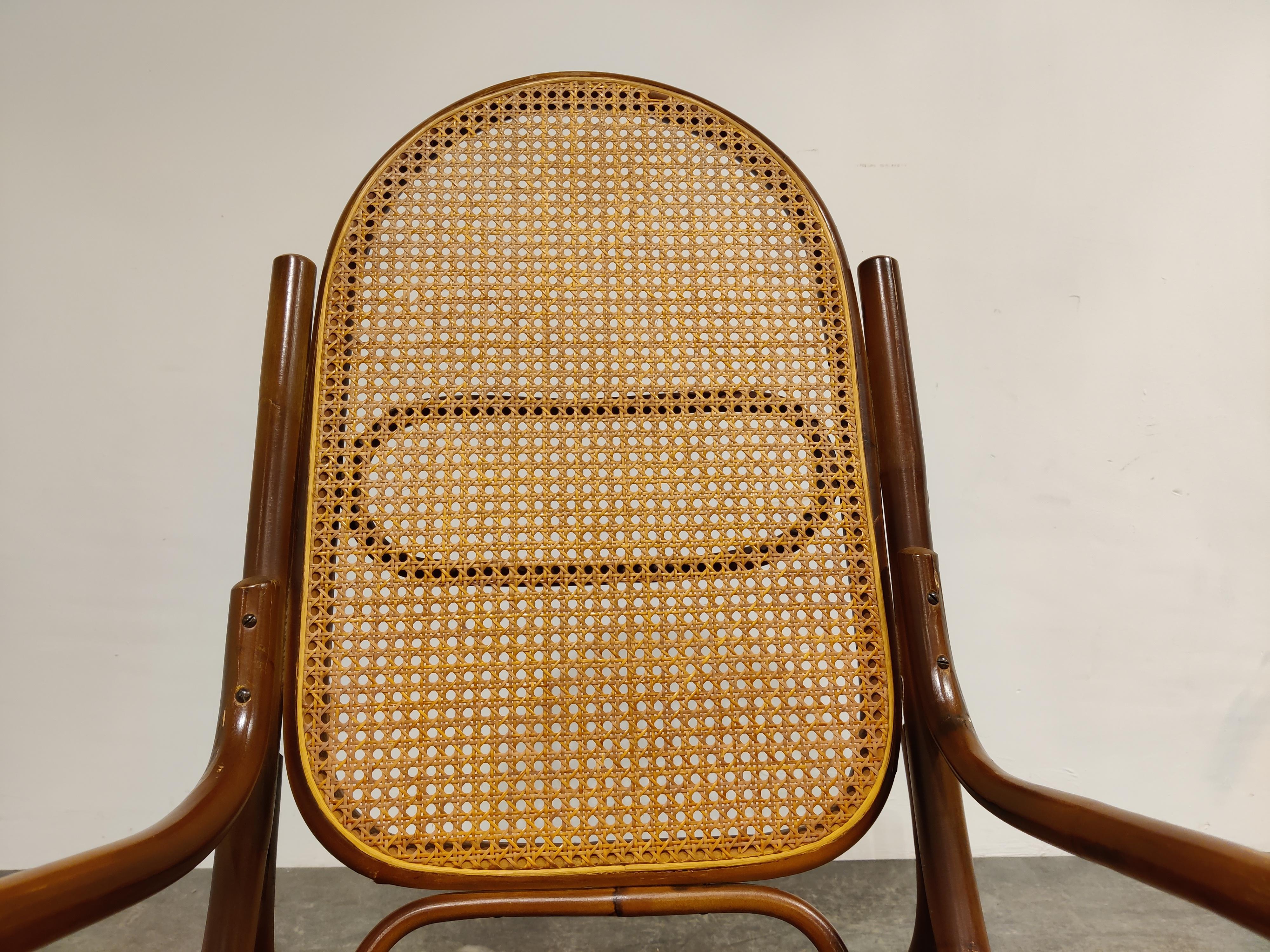Vintage Thonet Style Rocking Chair, 1950s 2