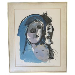 Vintage "Three Generations" Lithograph by Abraham Rattner