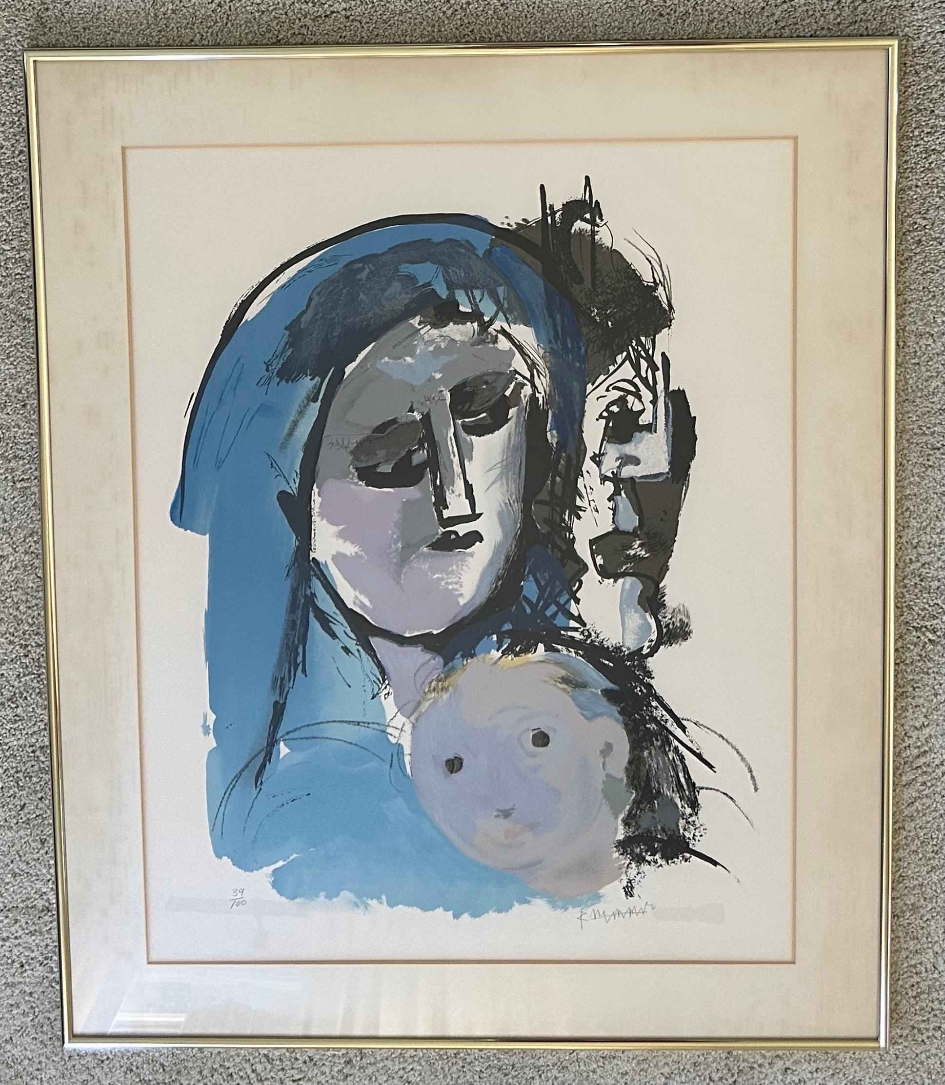 Lithographie „Drei Generationen“ von Abraham Rattner, Vintage (amerikanisch) im Angebot