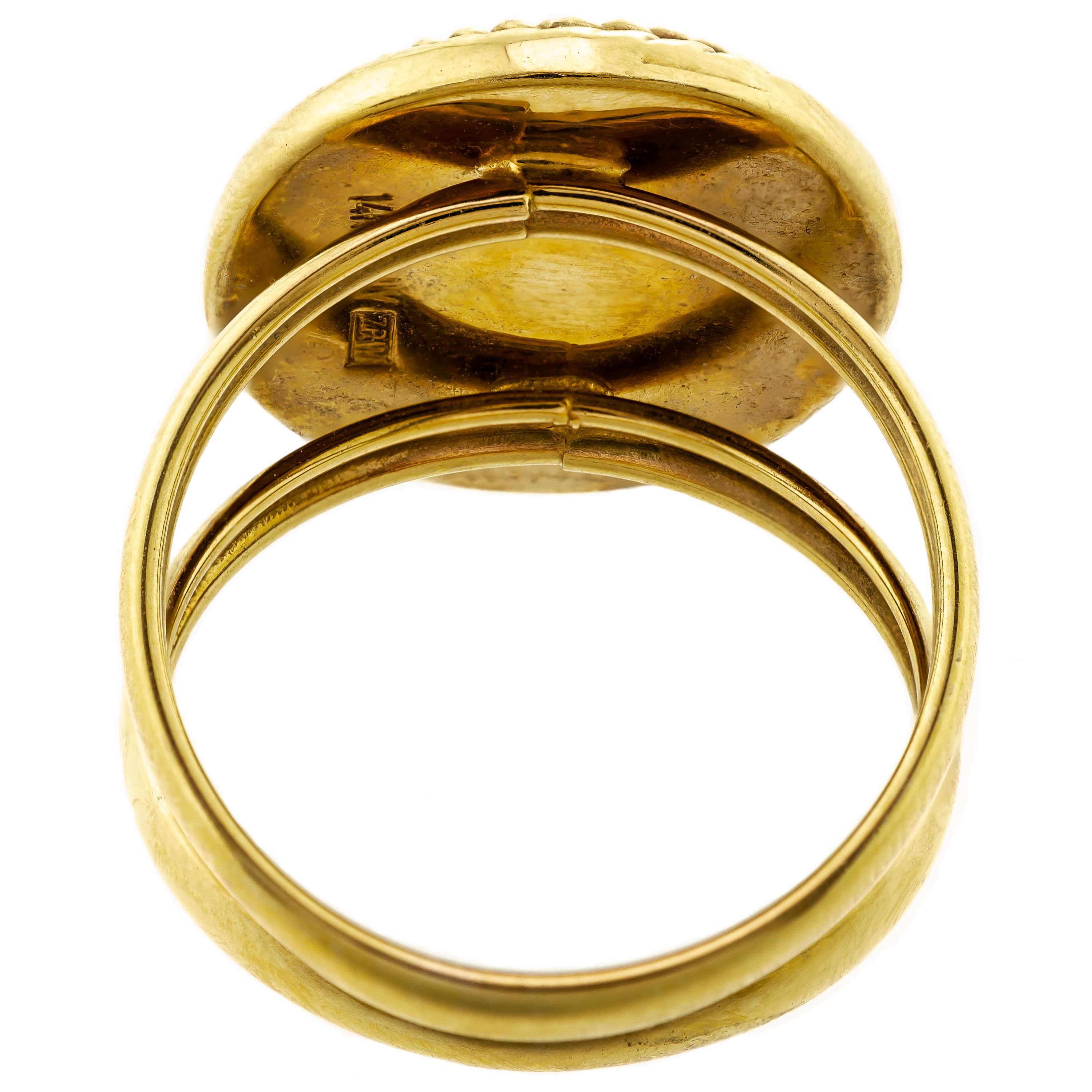 three graces cameo ring