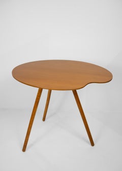 Vintage Three Legged Paint Palette Wood Side Table