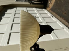 Vintage Three Light Deco Fixture with Custard Glass Shades