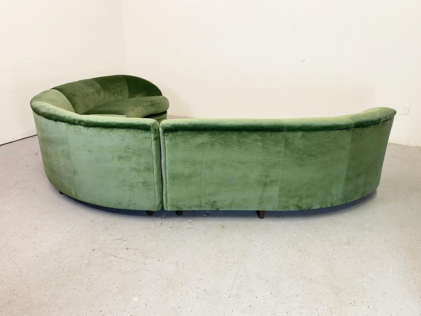 Late 20th Century Vladimir Kagan Style Vintage Three Piece Sectional by Directional