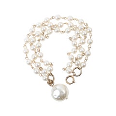 The Row Faux Pearl Dangling Bracelet Circa Vintage 1980