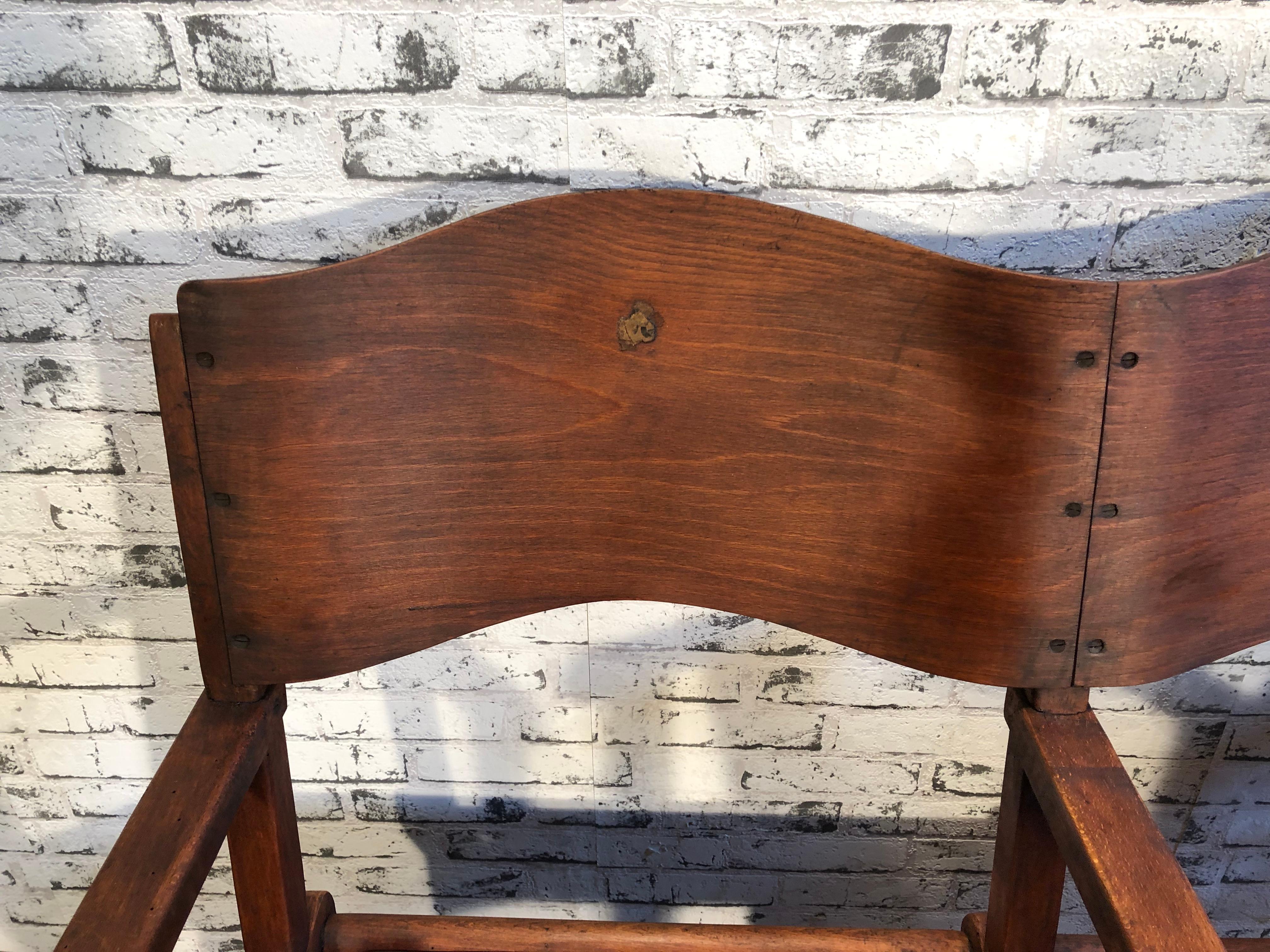 Vintage Three-Seat Cinema Bench, 1930s 3