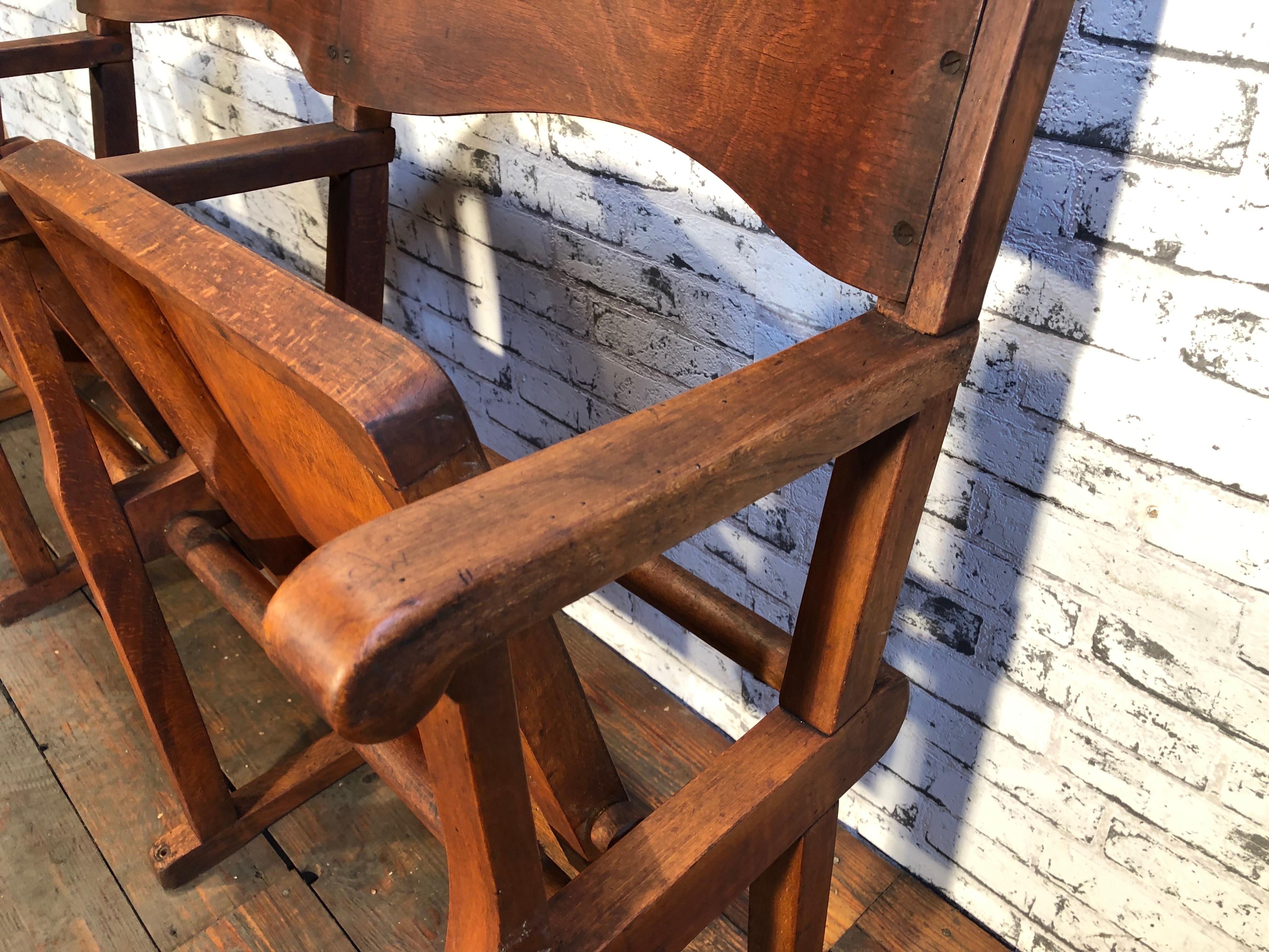 Vintage Three-Seat Cinema Bench, 1930s 1