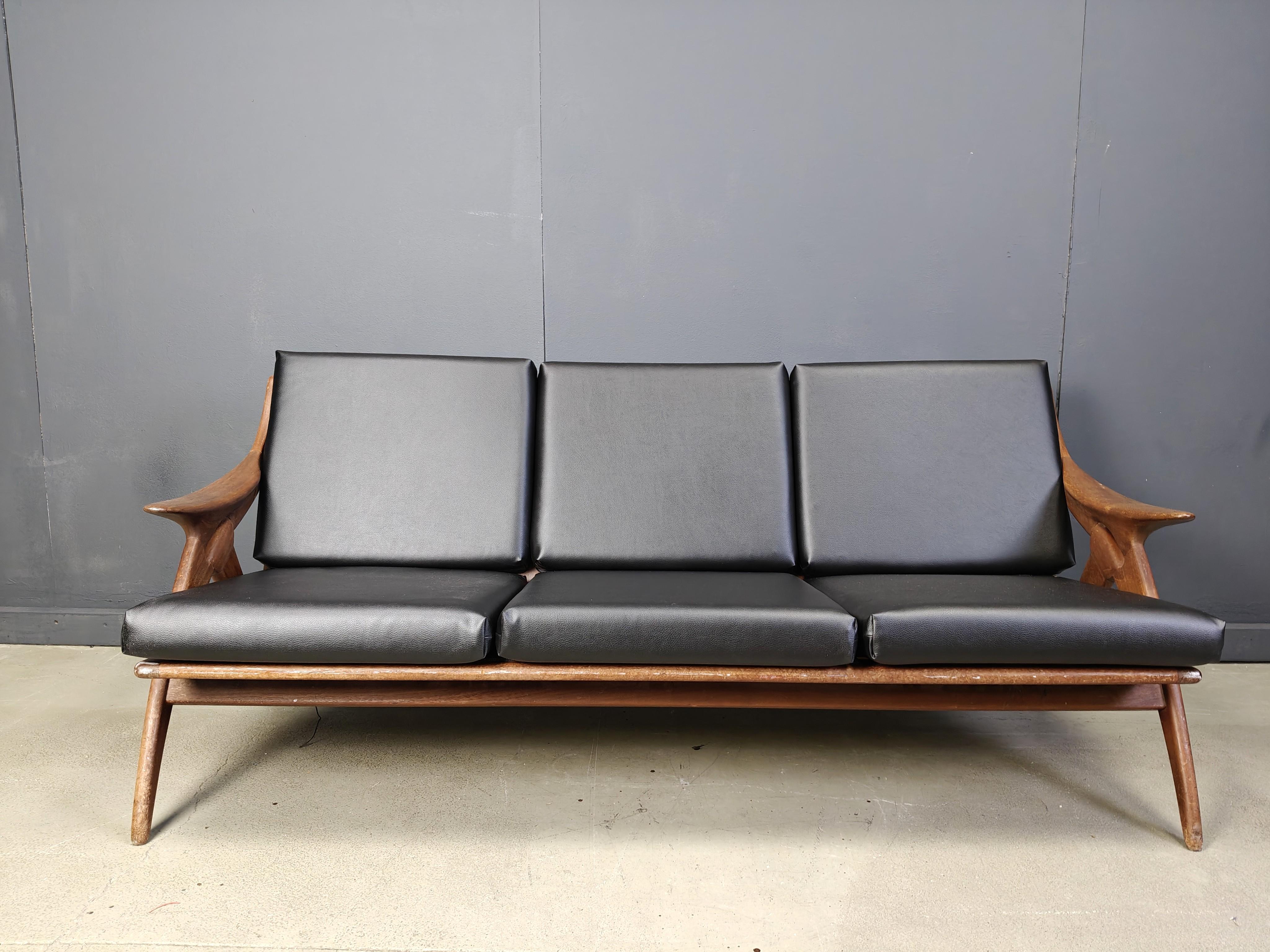 Vintage three seater 'de knoop' sofa by de ster Gelderland, 1960s For Sale 6