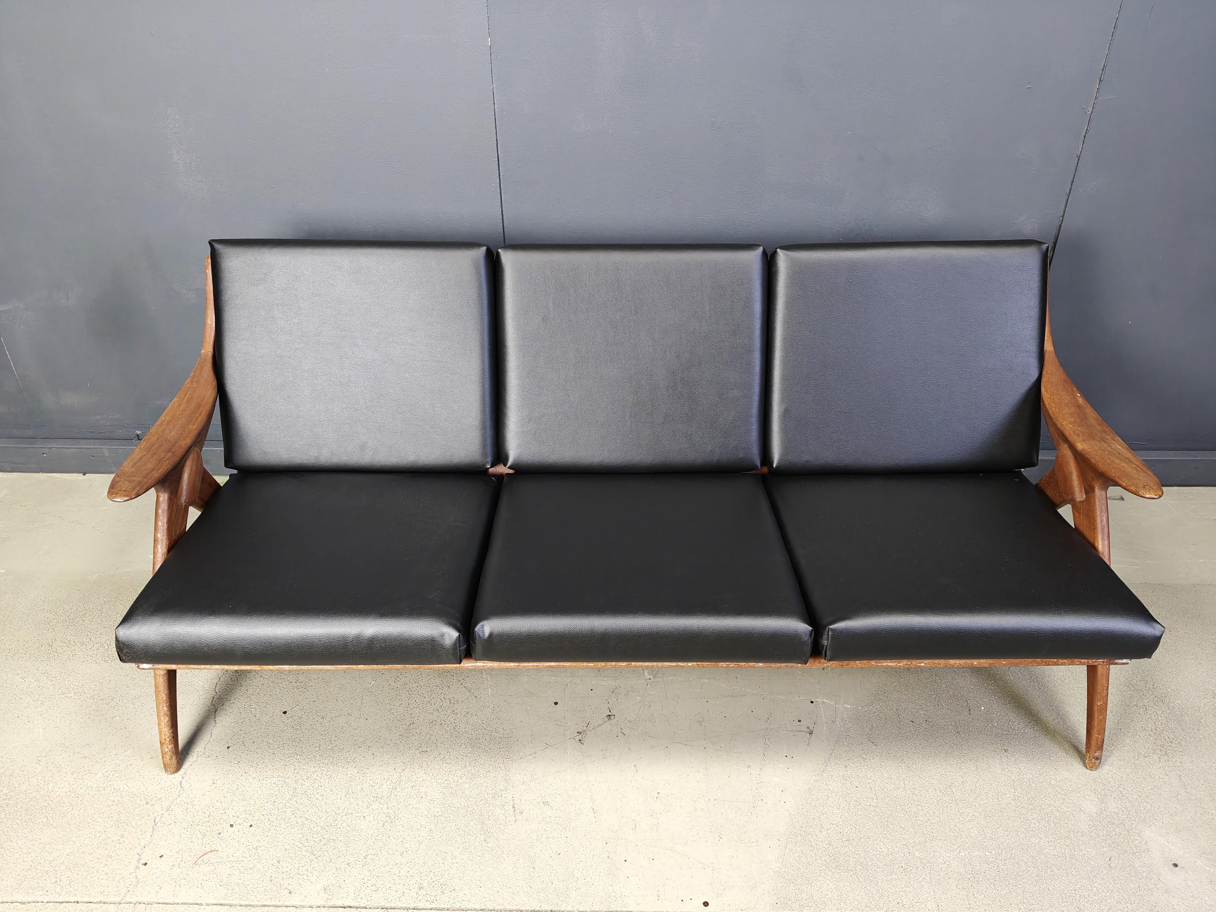 Vintage three seater 'de knoop' sofa by de ster Gelderland, 1960s For Sale 7