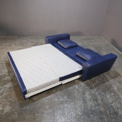 Vintage Three Seater Leather Sofa Bed by Rolf Benz