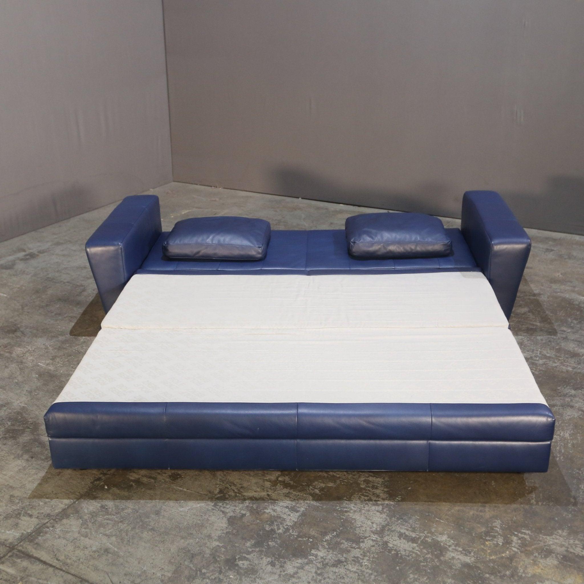 Mid-Century Modern Vintage Three Seater Leather Sofa Bed by Rolf Benz