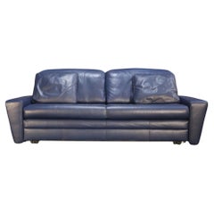 Dreisitziges Leder-Sofabett von Rolf Benz, Vintage
