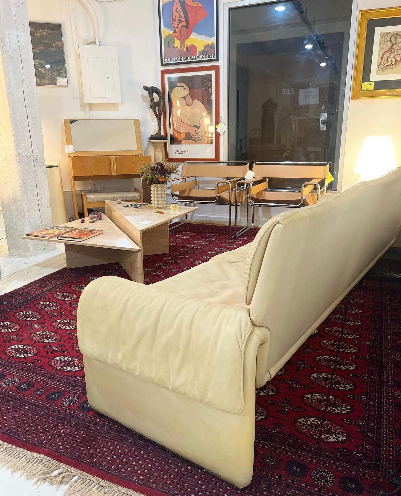 Dreisitziges Vintage-Leder-Sofa im Stil von De Sede DS 2011 (Ende des 20. Jahrhunderts) im Angebot