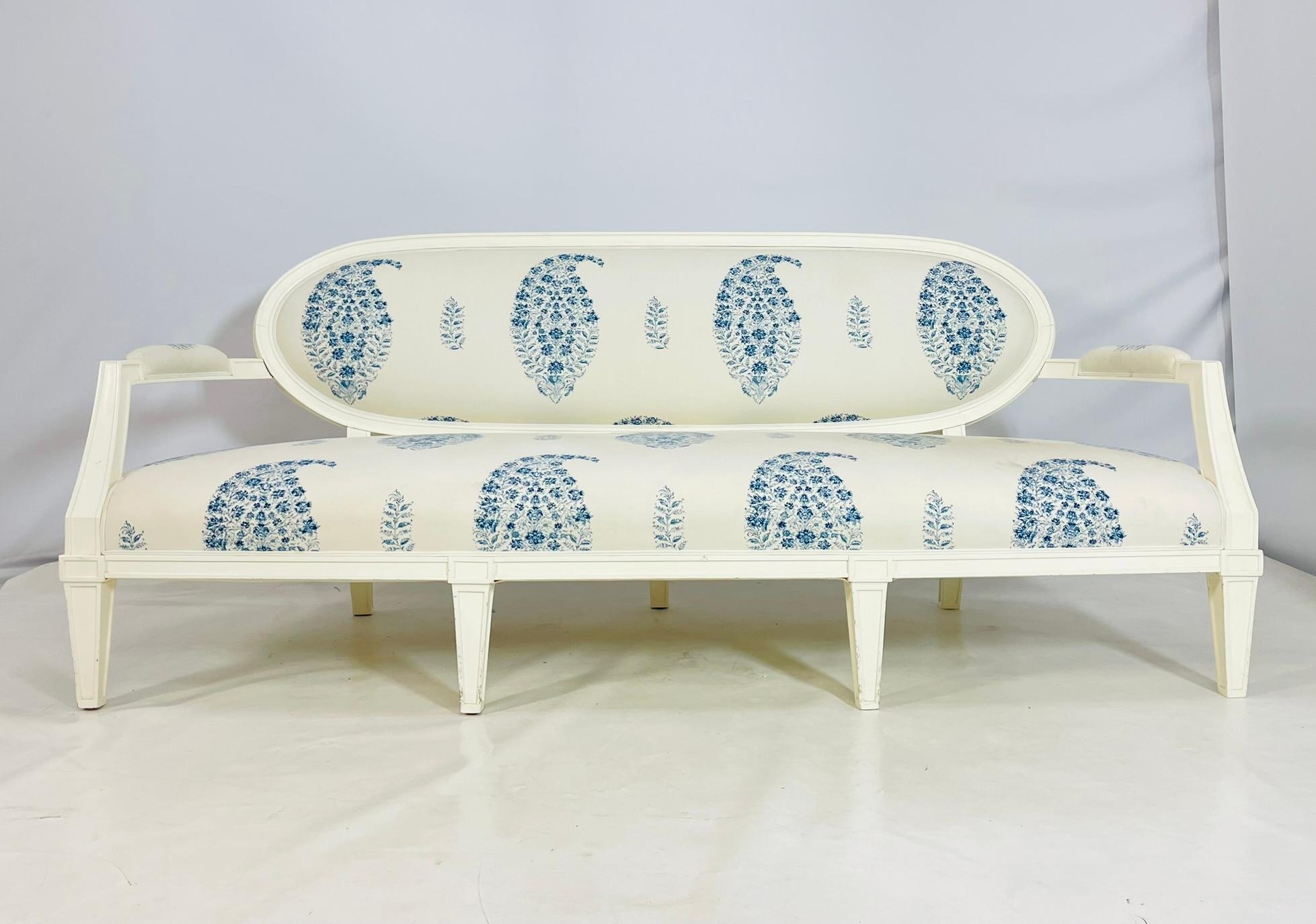 Modern Vintage Three Seater Sofa by Brunschwig & Fils For Sale