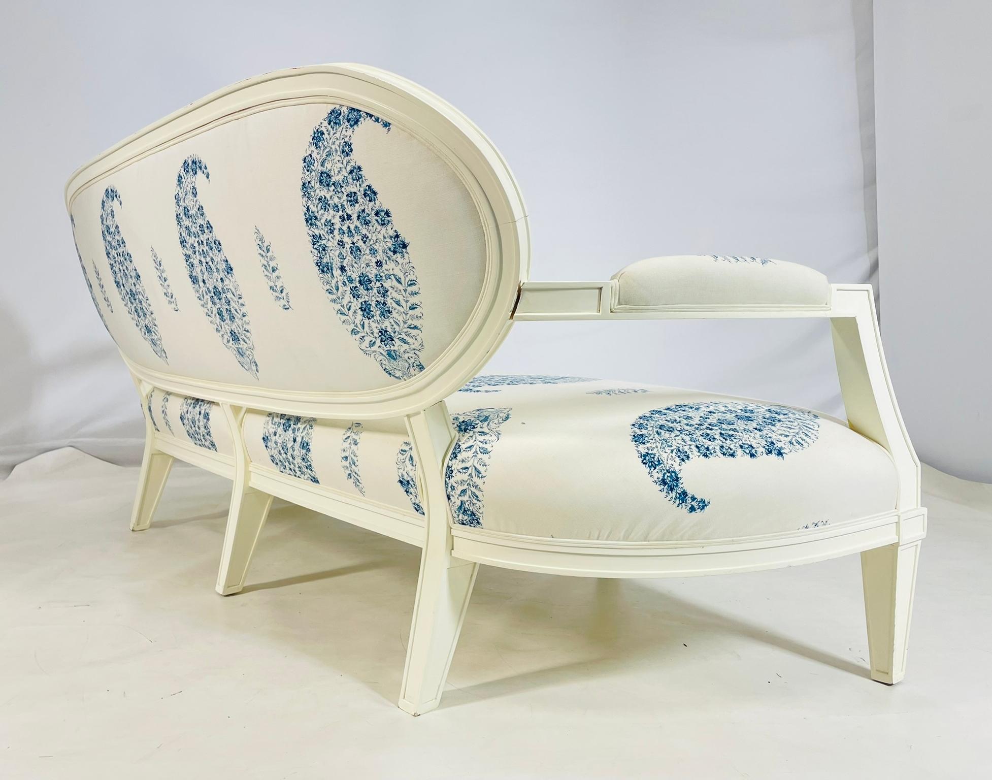 Vintage Three Seater Sofa by Brunschwig & Fils In Fair Condition For Sale In Los Angeles, CA