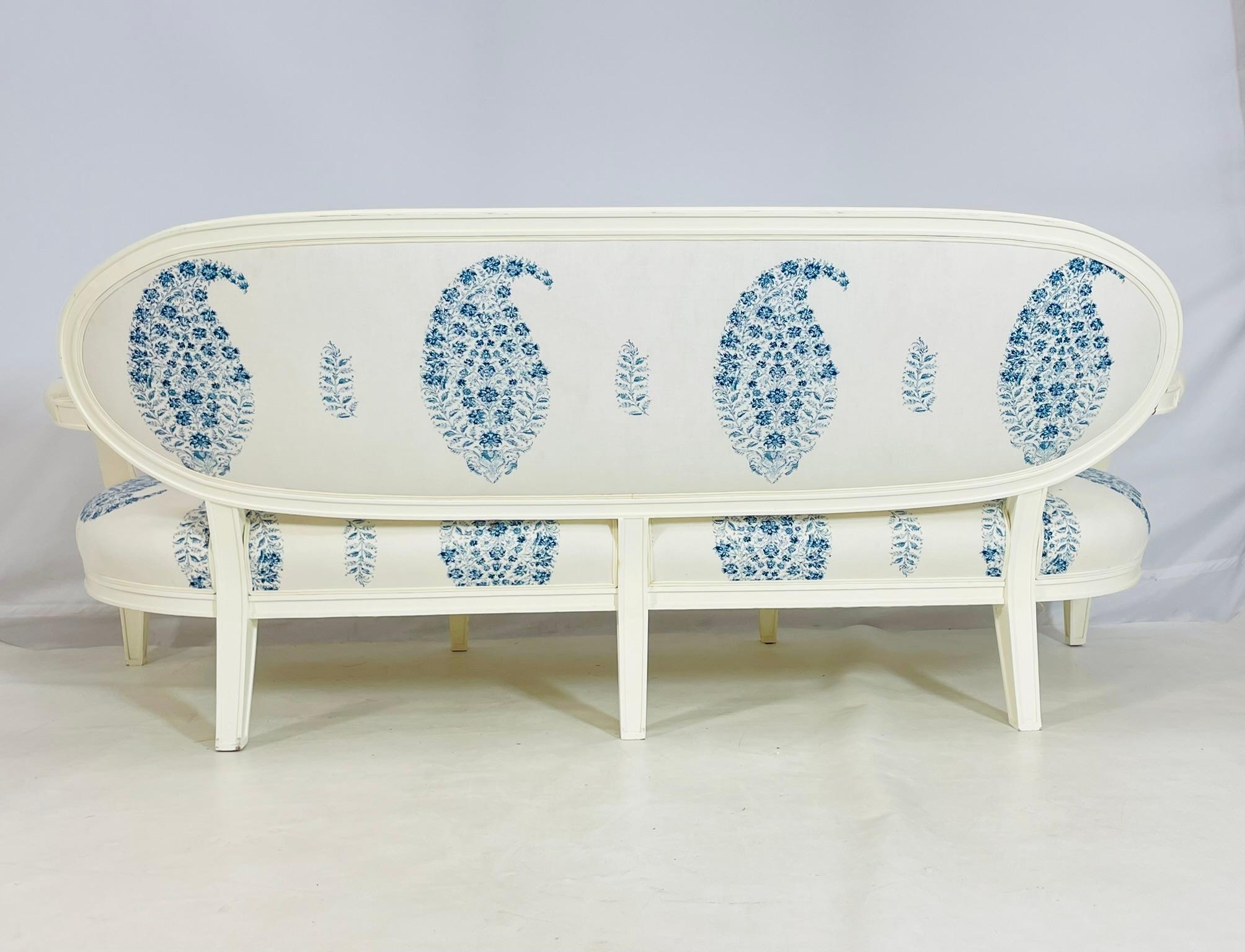 Contemporary Vintage Three Seater Sofa by Brunschwig & Fils For Sale