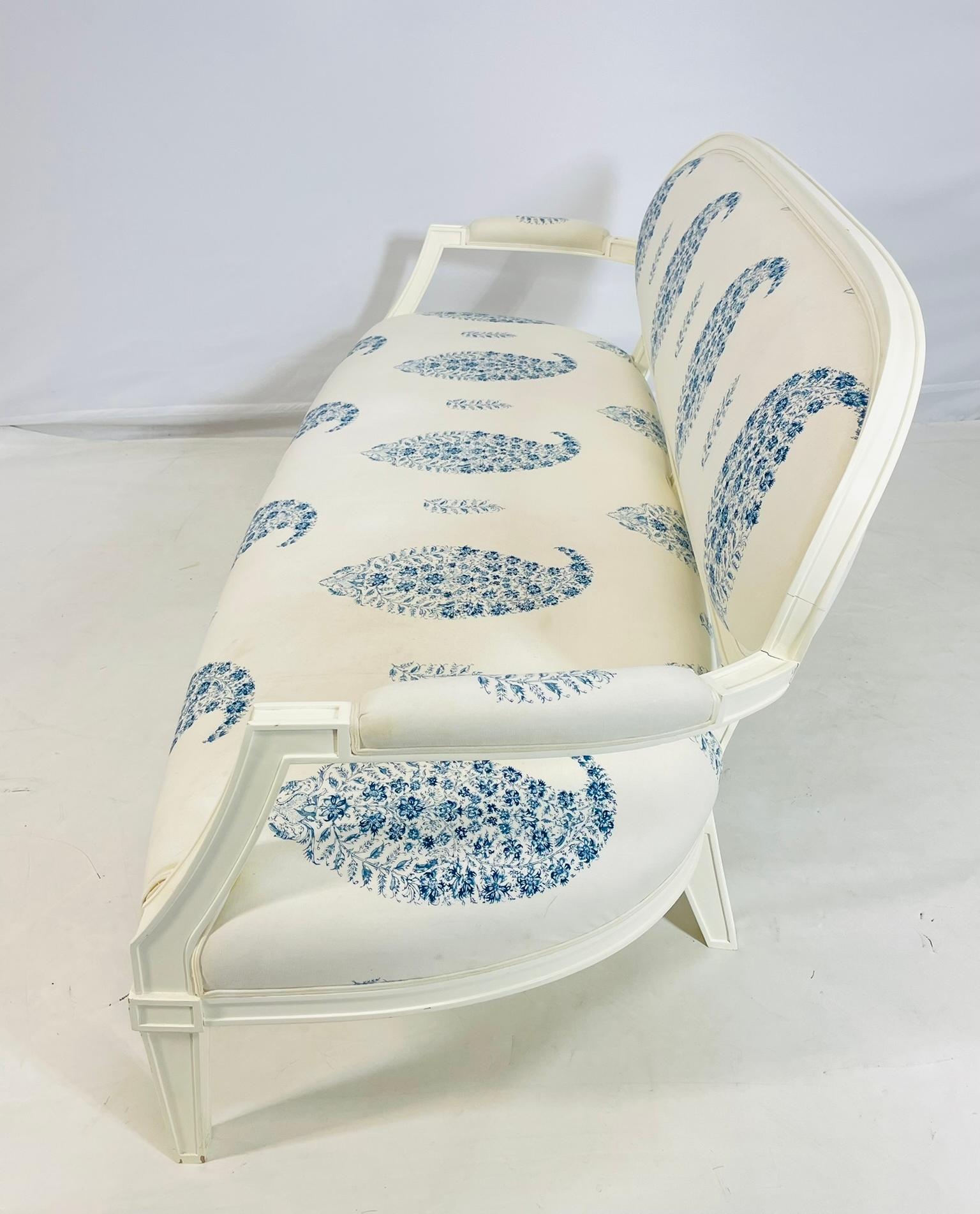 Vintage Three Seater Sofa by Brunschwig & Fils For Sale 1