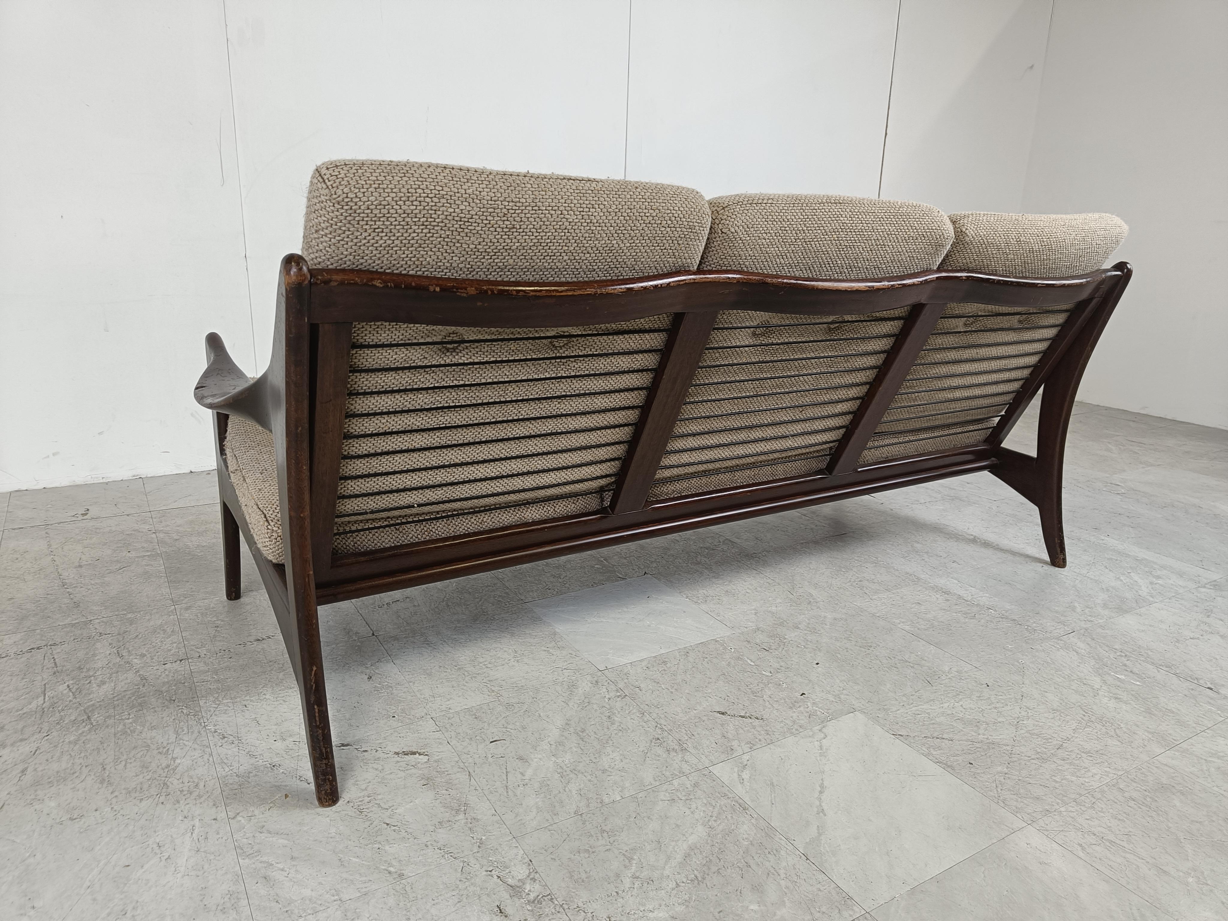 Vintage Three Seater Sofa by De Ster Gelderland, 1960s For Sale 1