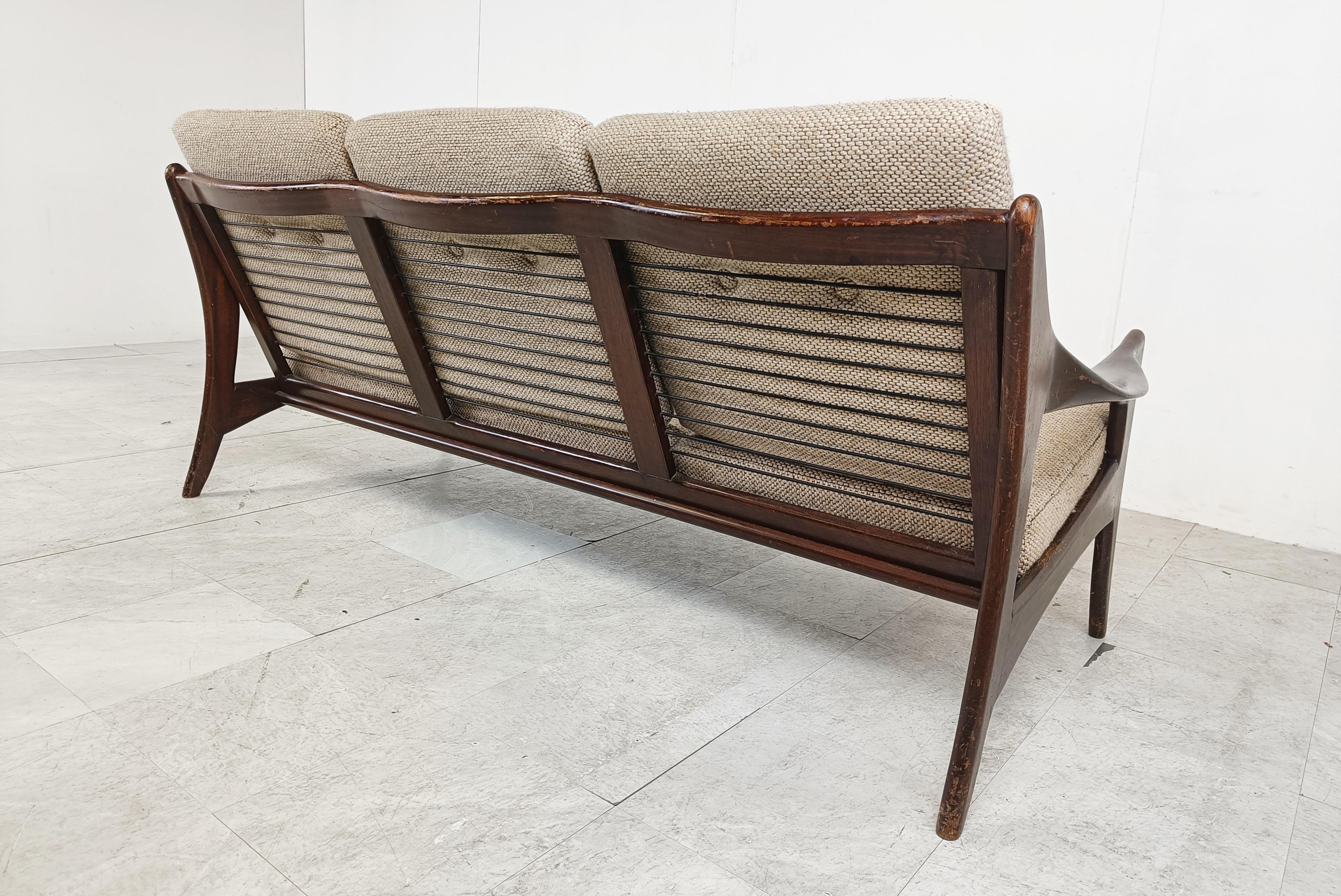 Vintage Three Seater Sofa by De Ster Gelderland, 1960s For Sale 2