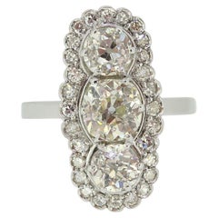 Vintage Three-Stone Diamond Dress Ring