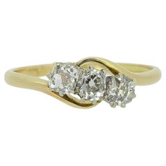 Vintage Three-Stone Diamond Ring