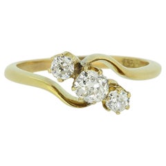 Vintage Three-Stone Diamond Ring