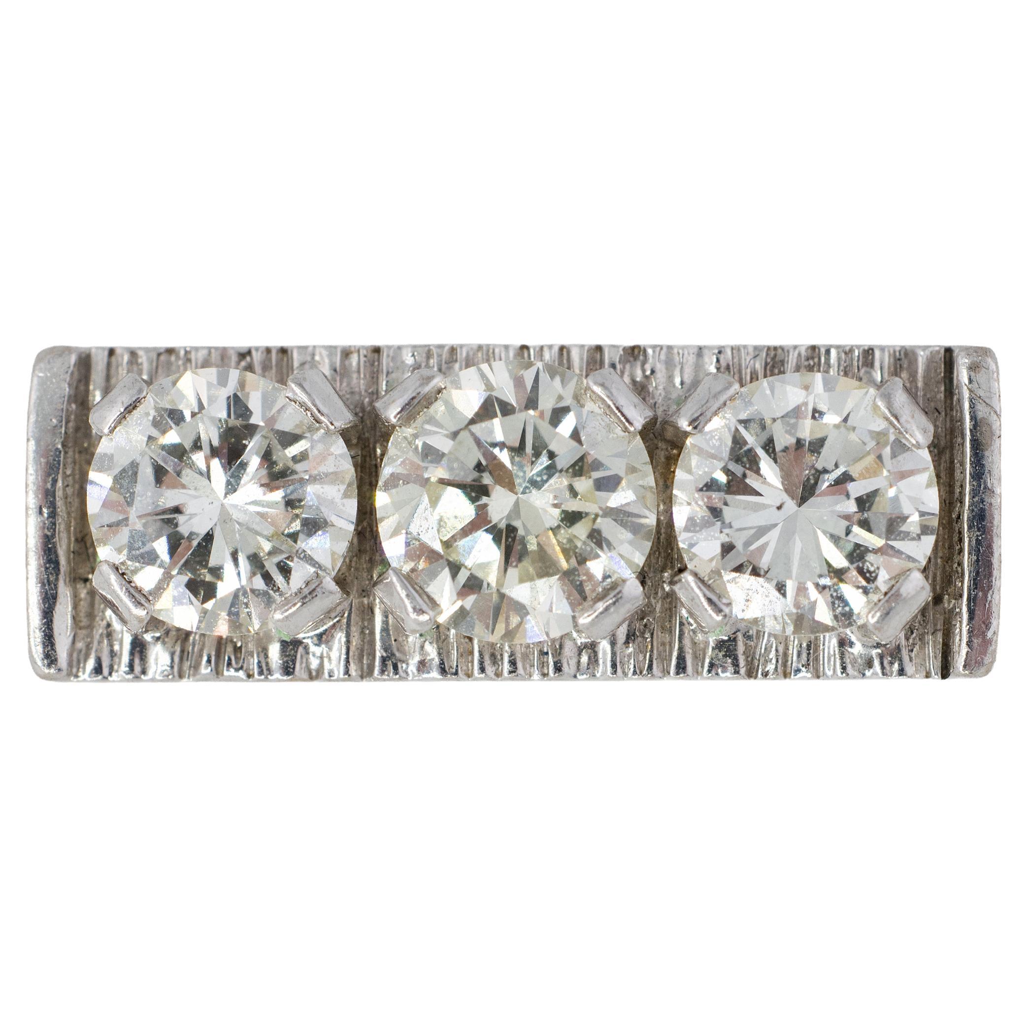 Vintage Three-Stone Diamond Ring