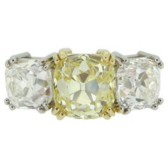 Vintage Three-Stone Old Cut Diamond Ring