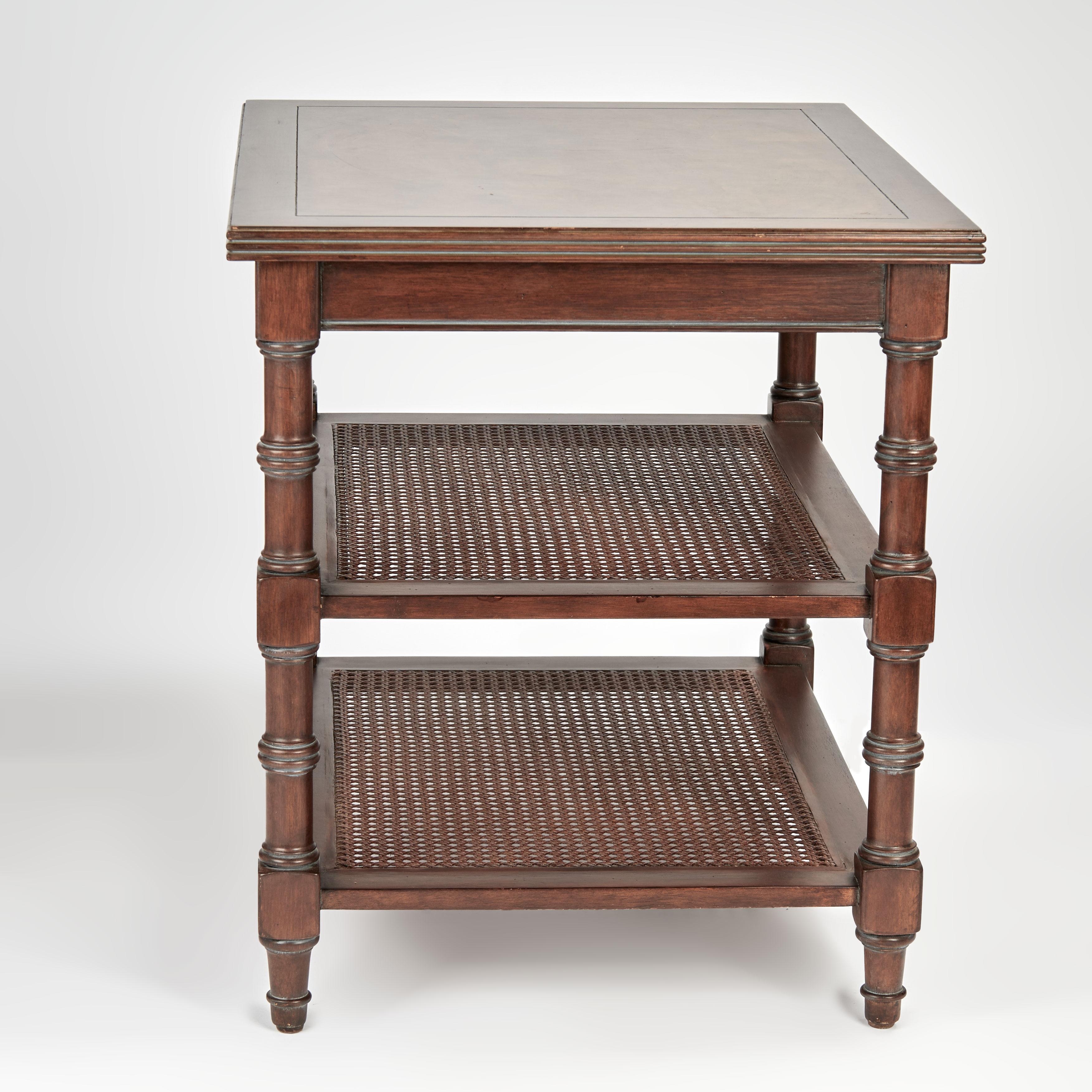 Vintage Three Tiered British Colonial Style Stand For Sale 2