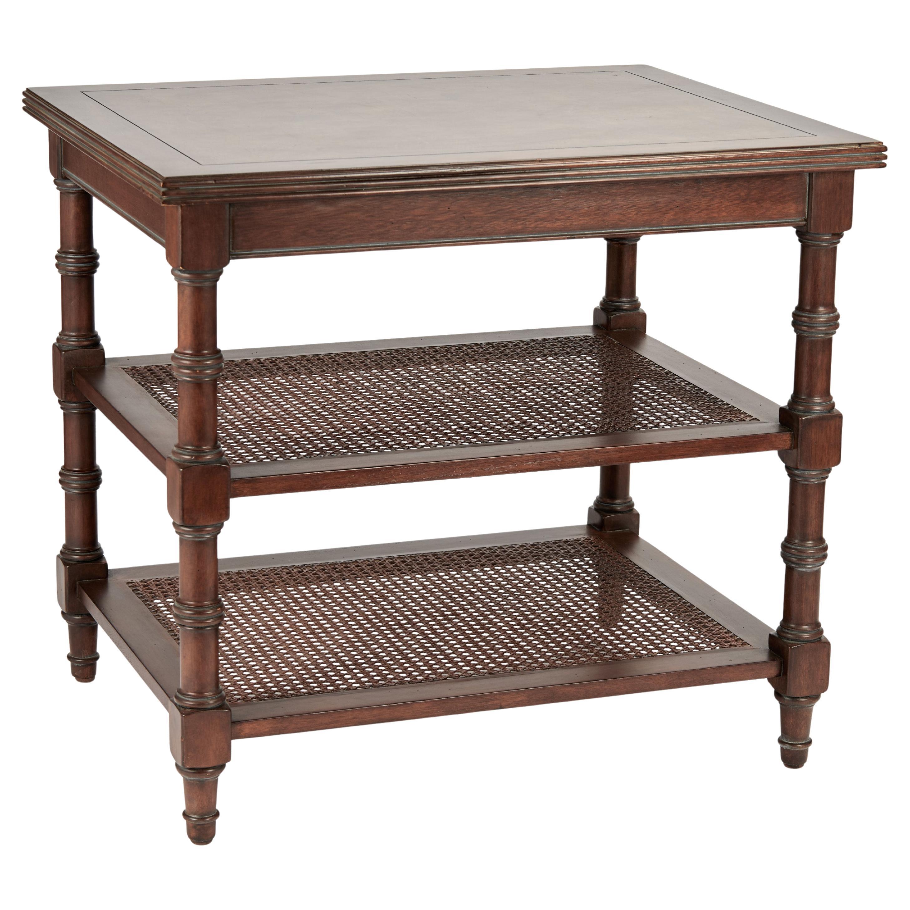 Vintage Three Tiered British Colonial Style Stand