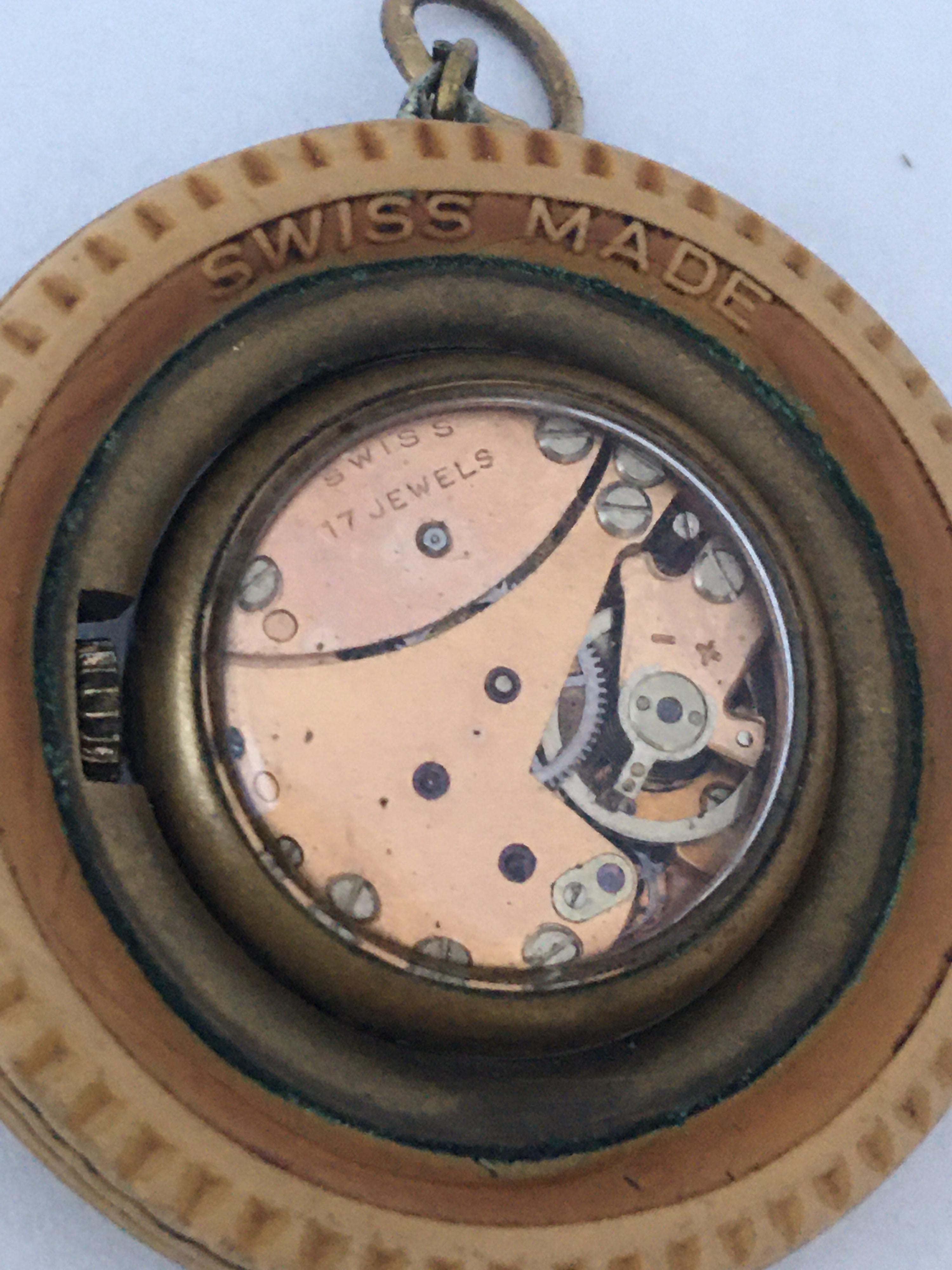 Vintage Thussy La Chaux-De-Fonds Mechanical Pendant Watch In Good Condition In Carlisle, GB