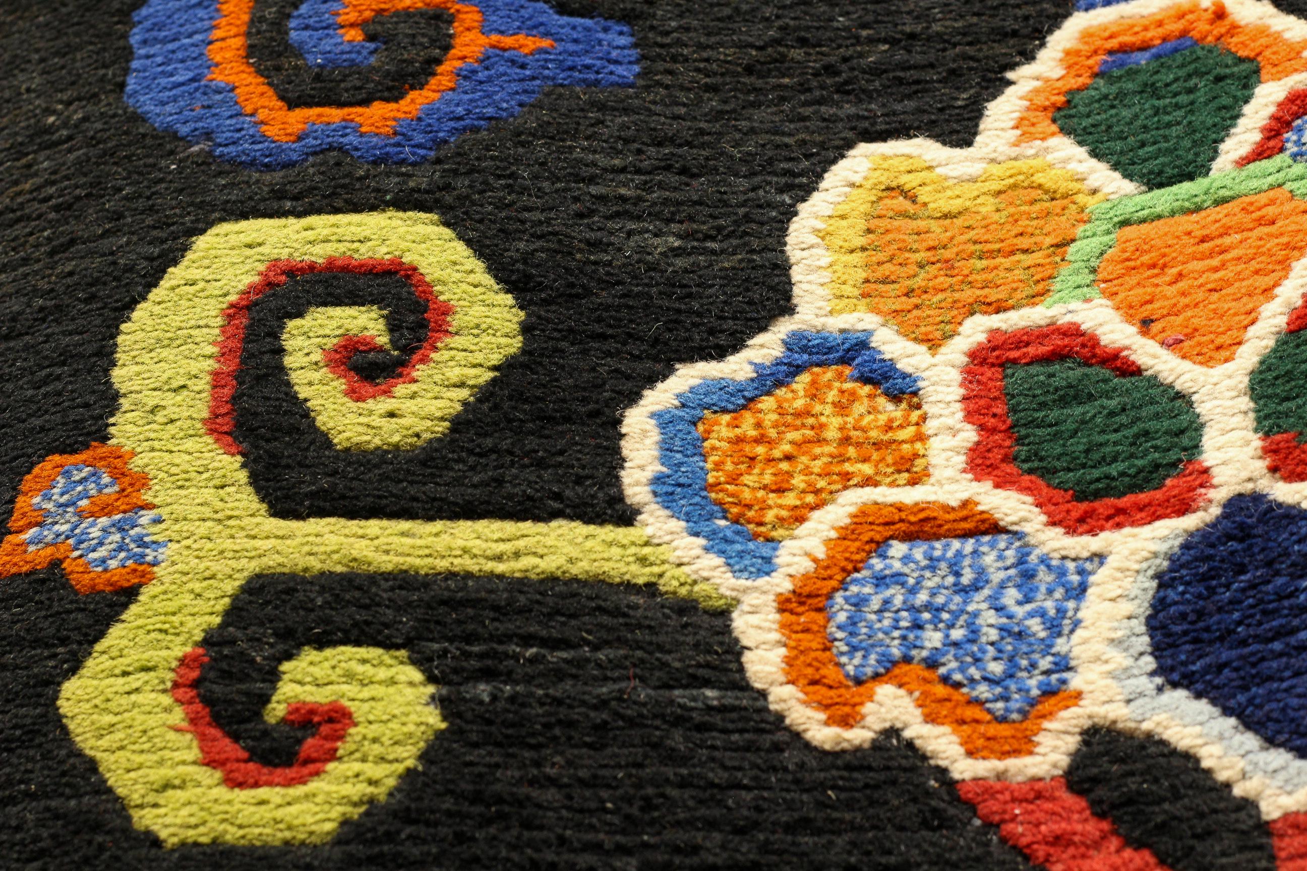 Tapis tibétain vintage - 2' 9