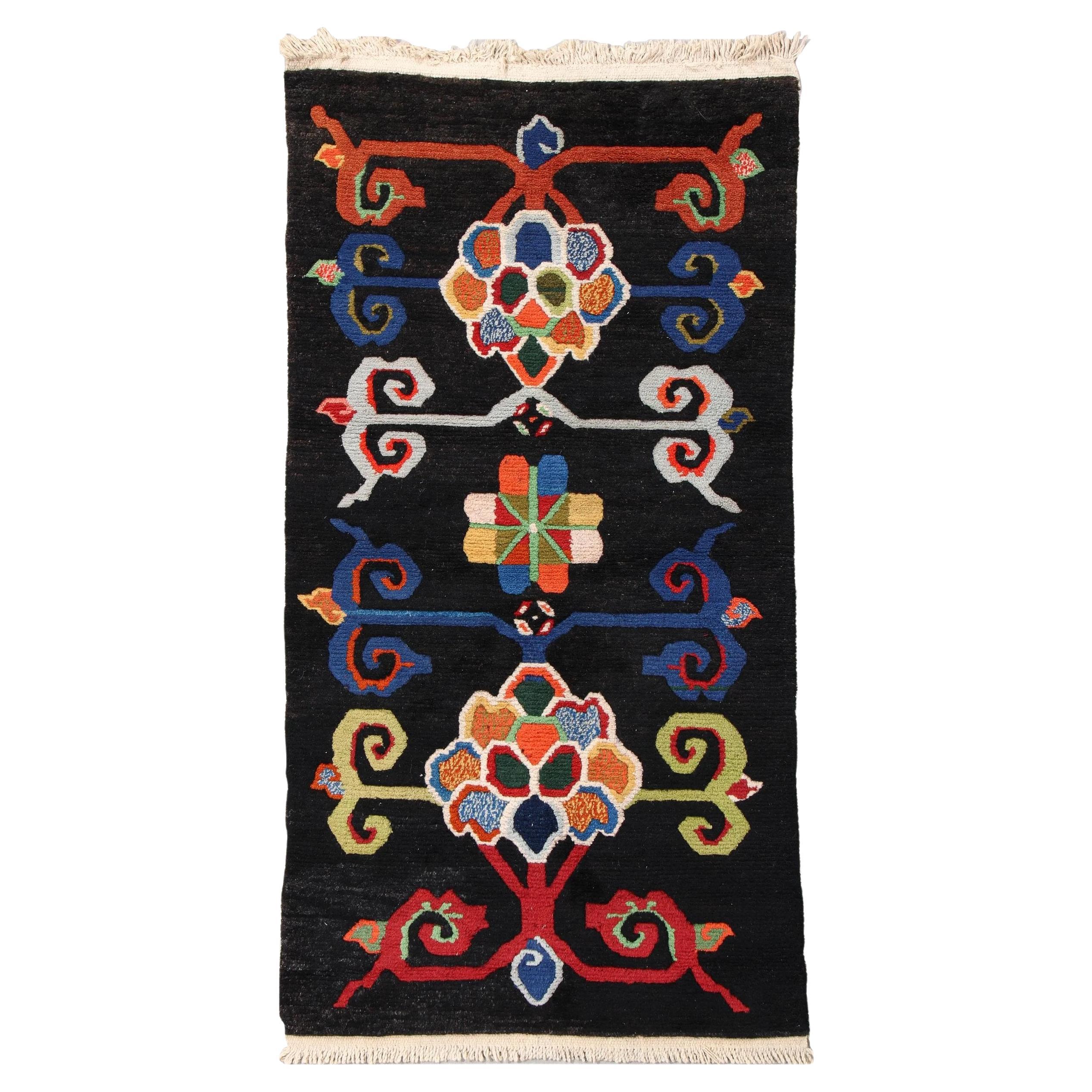 Vintage Tibetan Area Rug - 2' 9" W x 5' 3" L