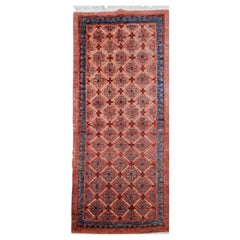 Vintage Tibetan Area Rug with in Allover Geometric Pattern
