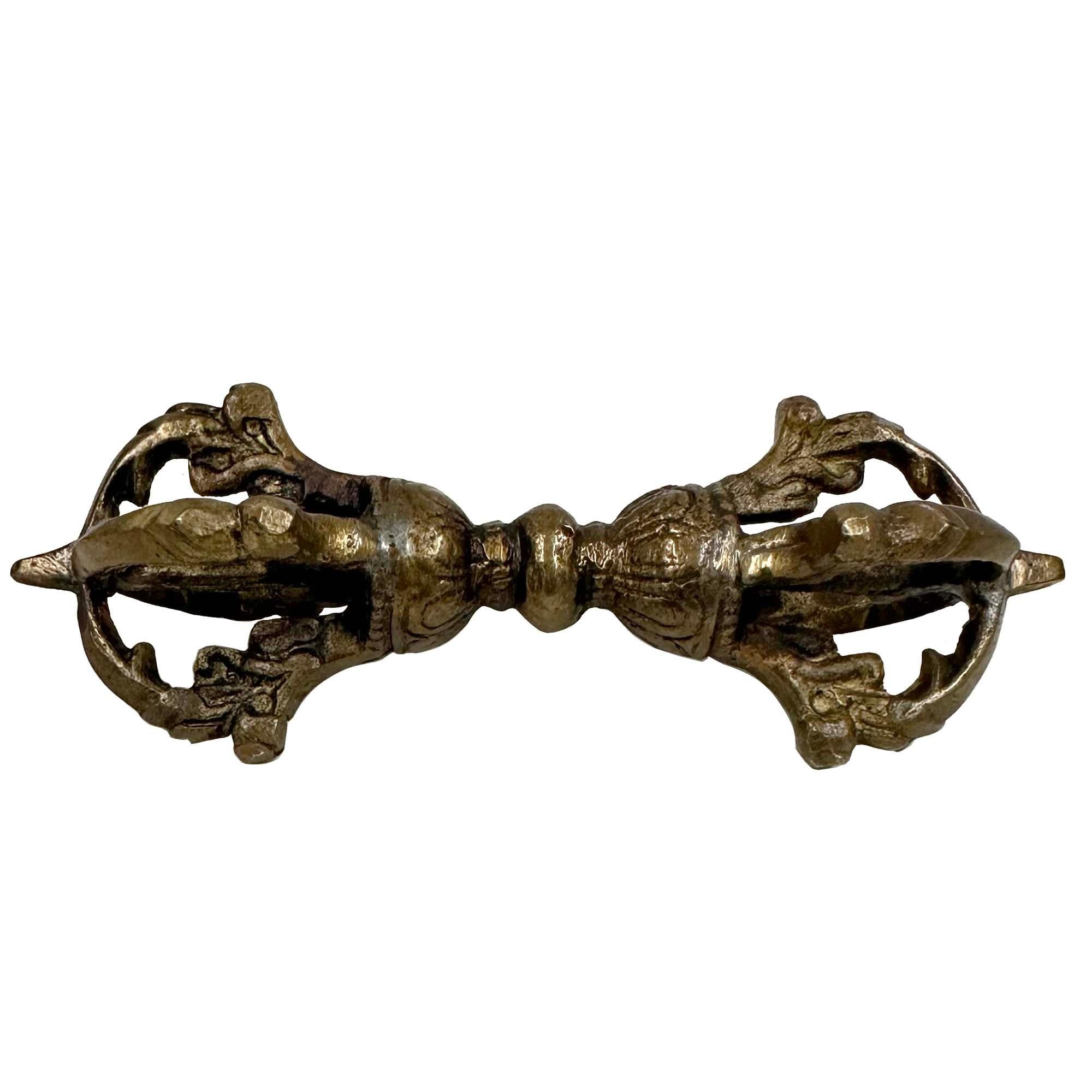 Chinese Export Vintage Tibetan Brass Dharma Instrument For Sale