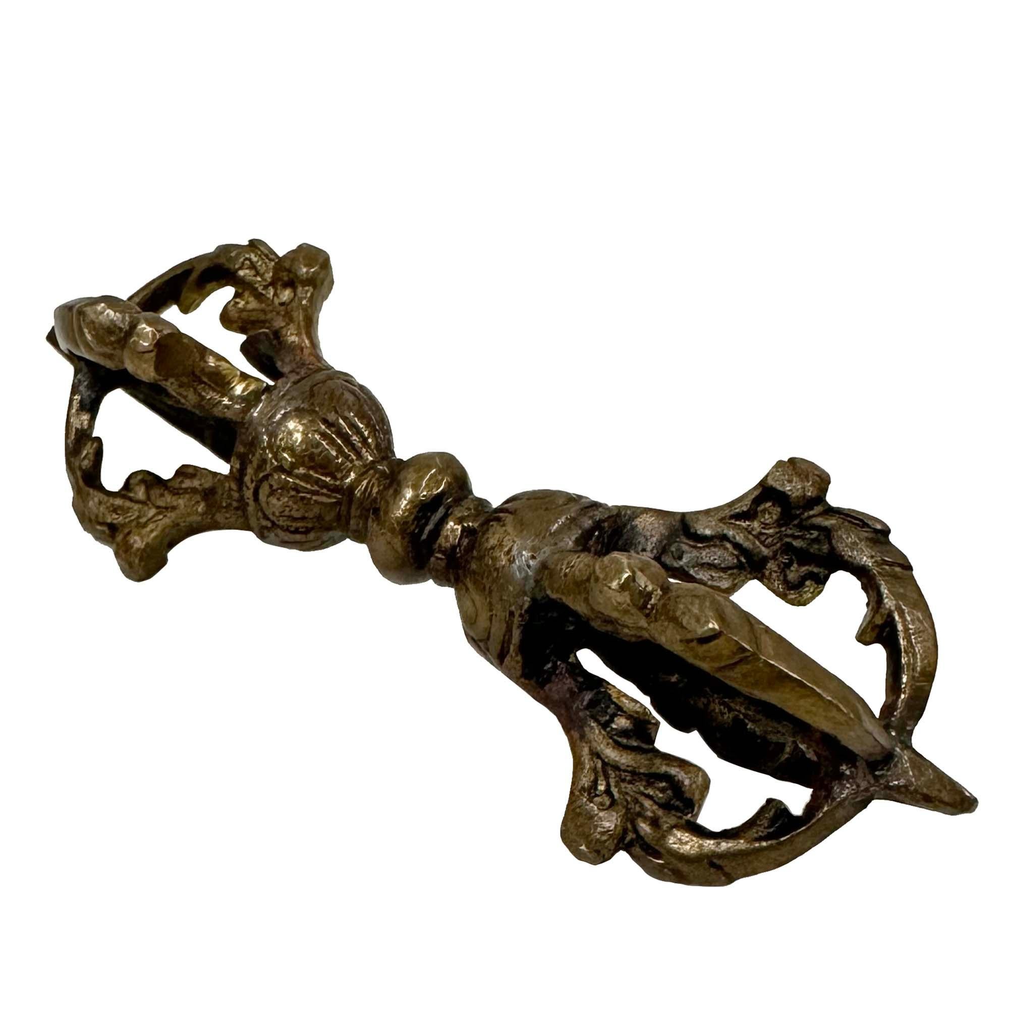 Vintage Tibetan Brass Dharma Instrument In Good Condition For Sale In Pomona, CA