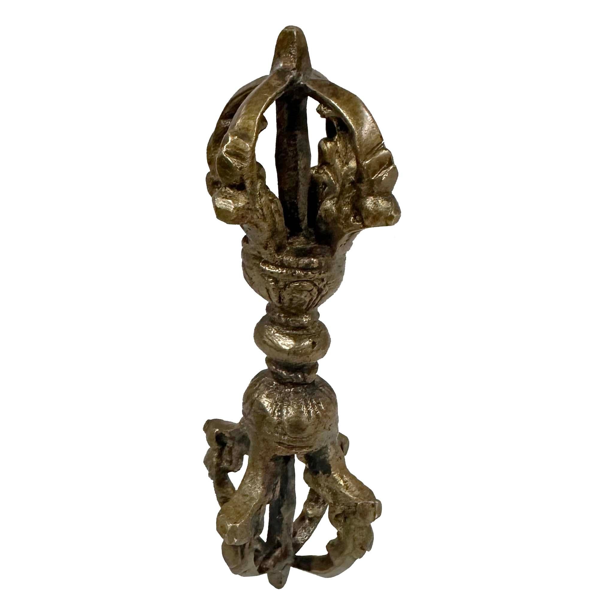 20th Century Vintage Tibetan Brass Dharma Instrument For Sale