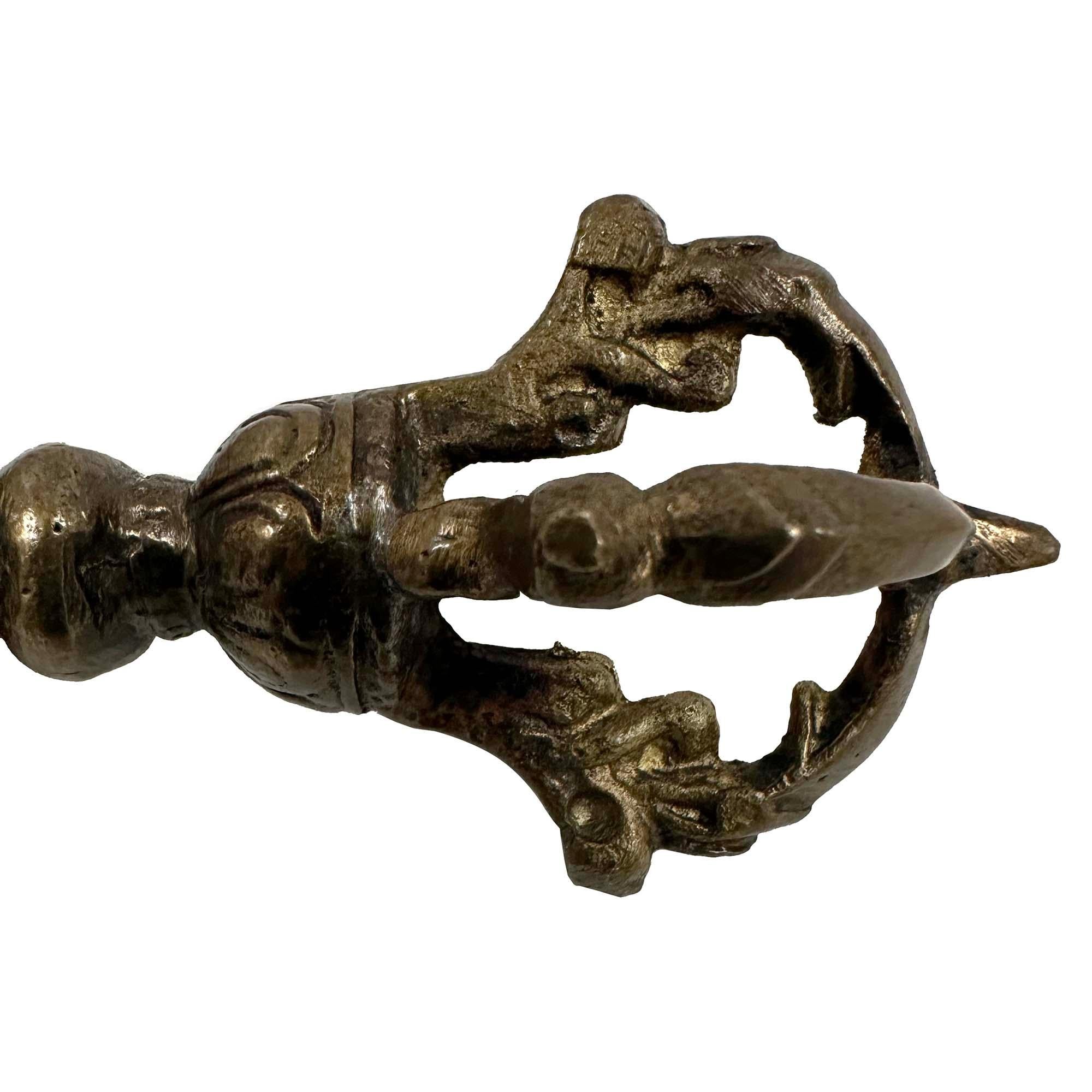 Vintage Tibetan Brass Dharma Instrument For Sale 2