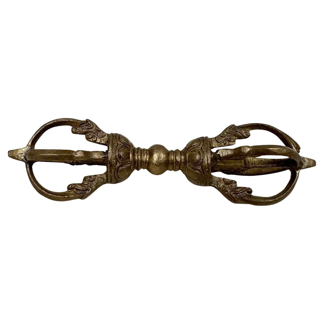 Vintage tibetischen Messing Dharma Instrument im Angebot
