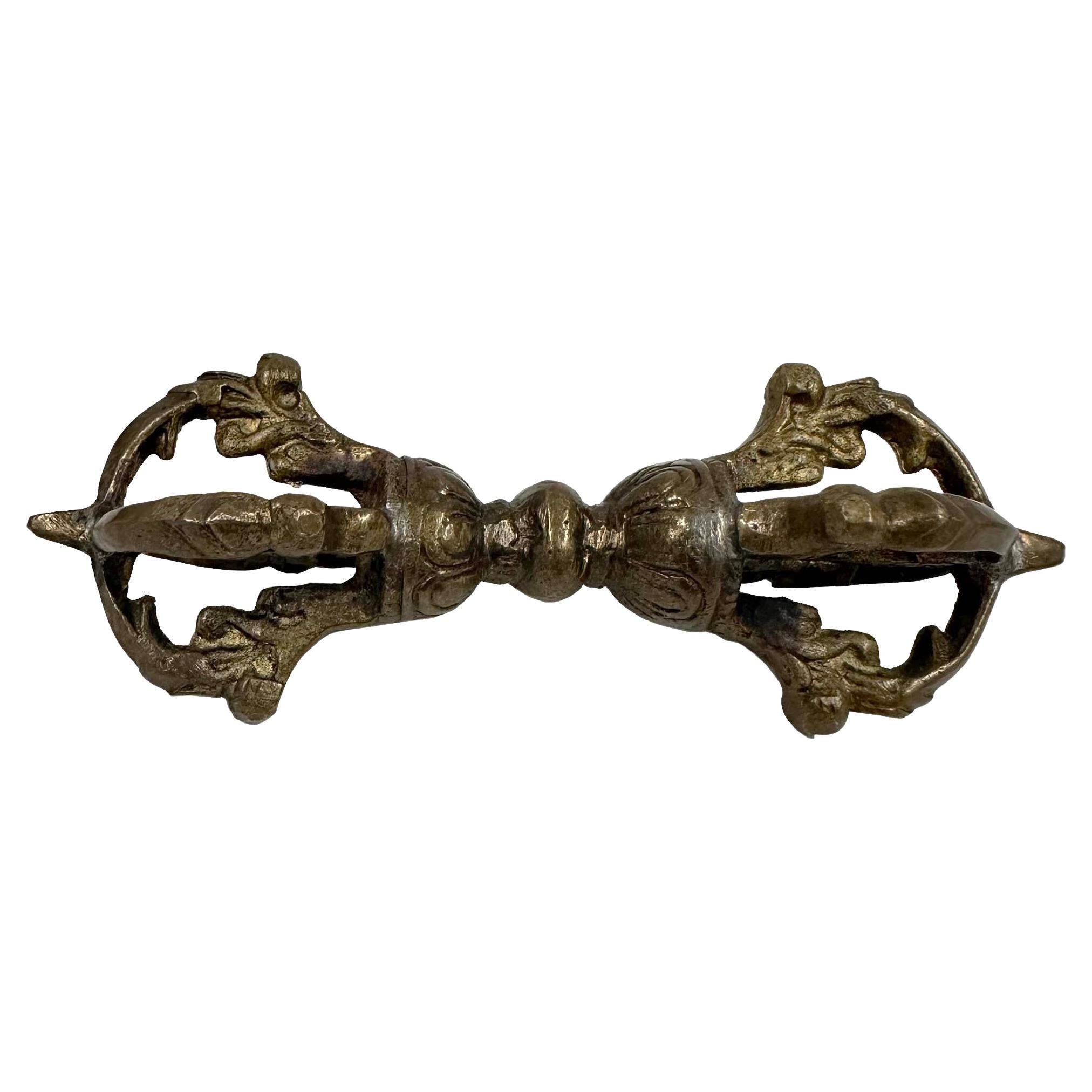 Vintage Tibetan Brass Dharma Instrument For Sale