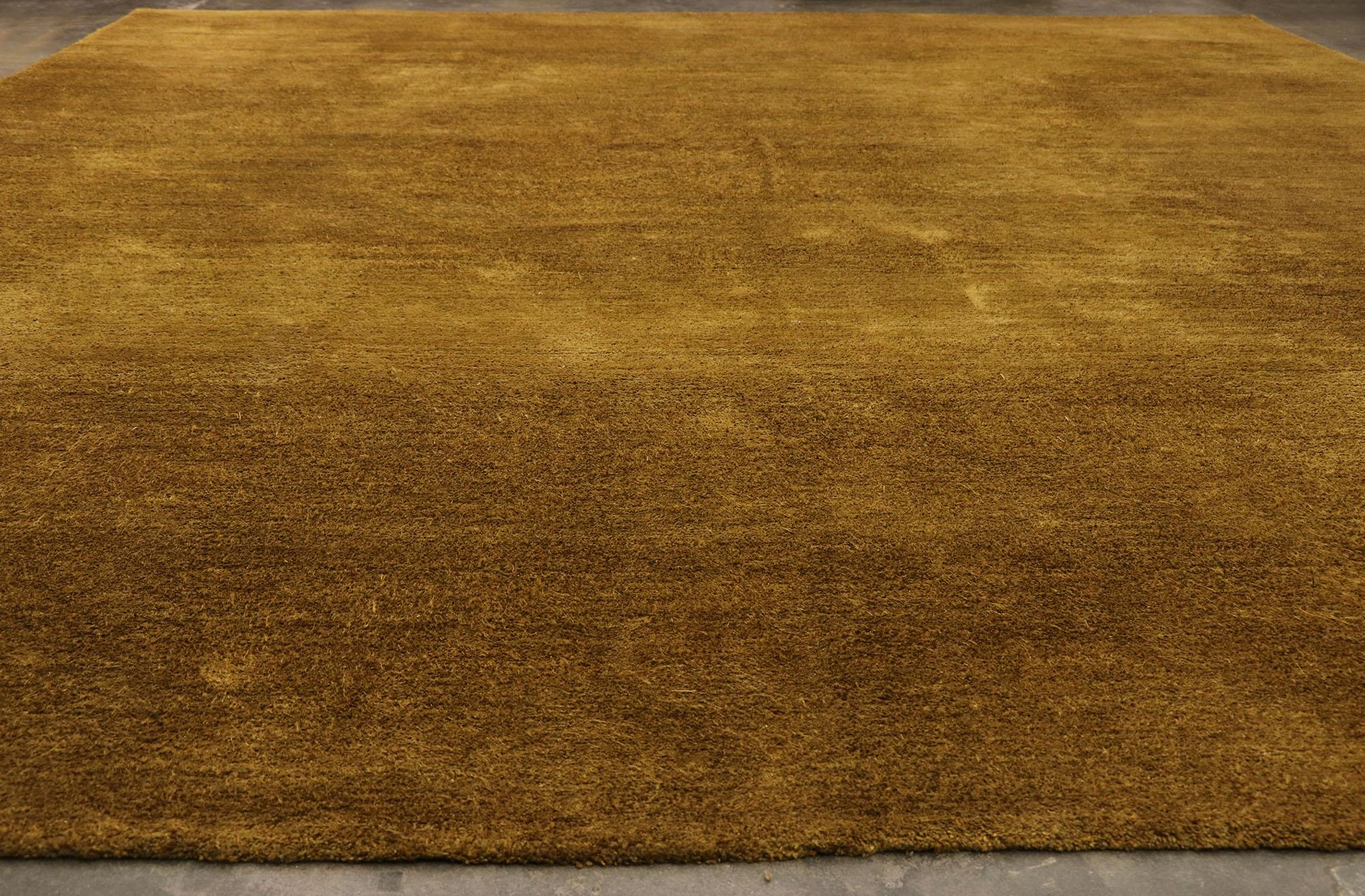 Vintage Tibetan Brown Rug with Minimalist Style For Sale 4