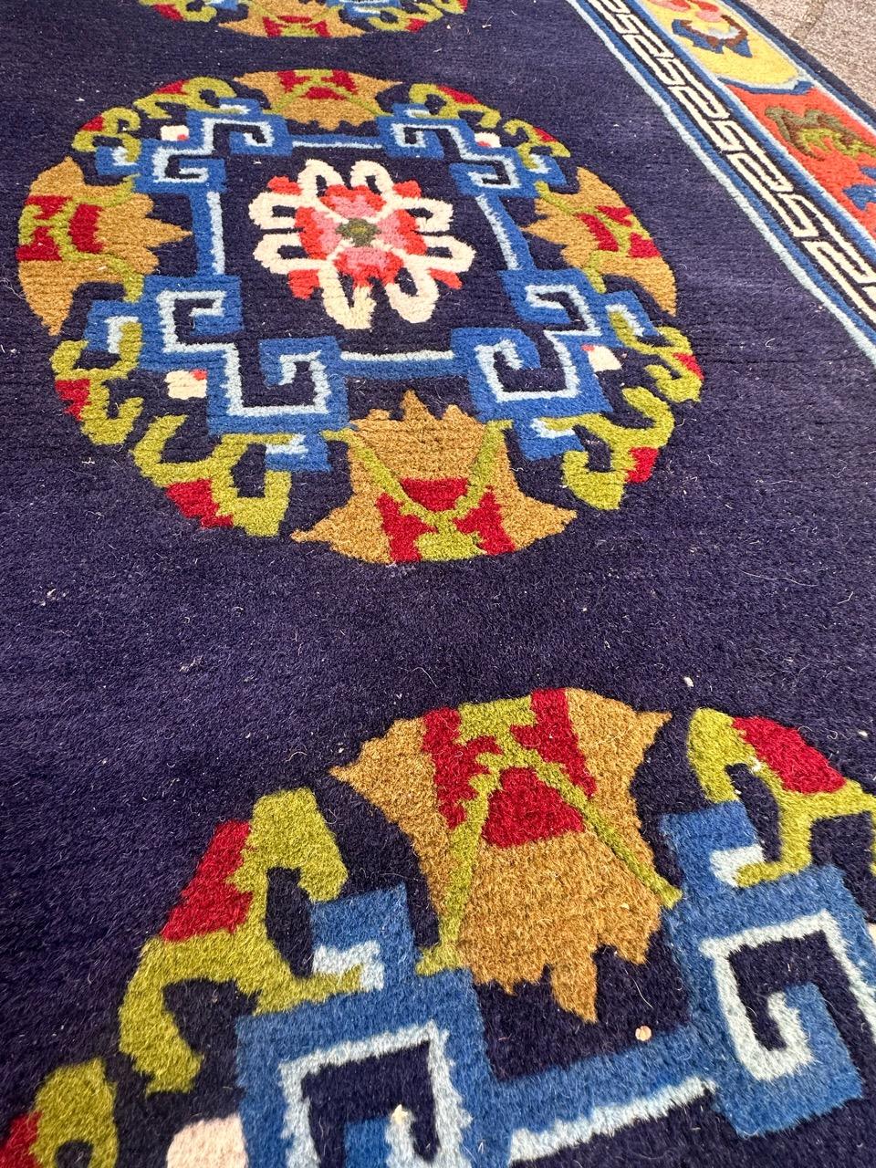 Vintage Tibetan Chinese Rug For Sale 5