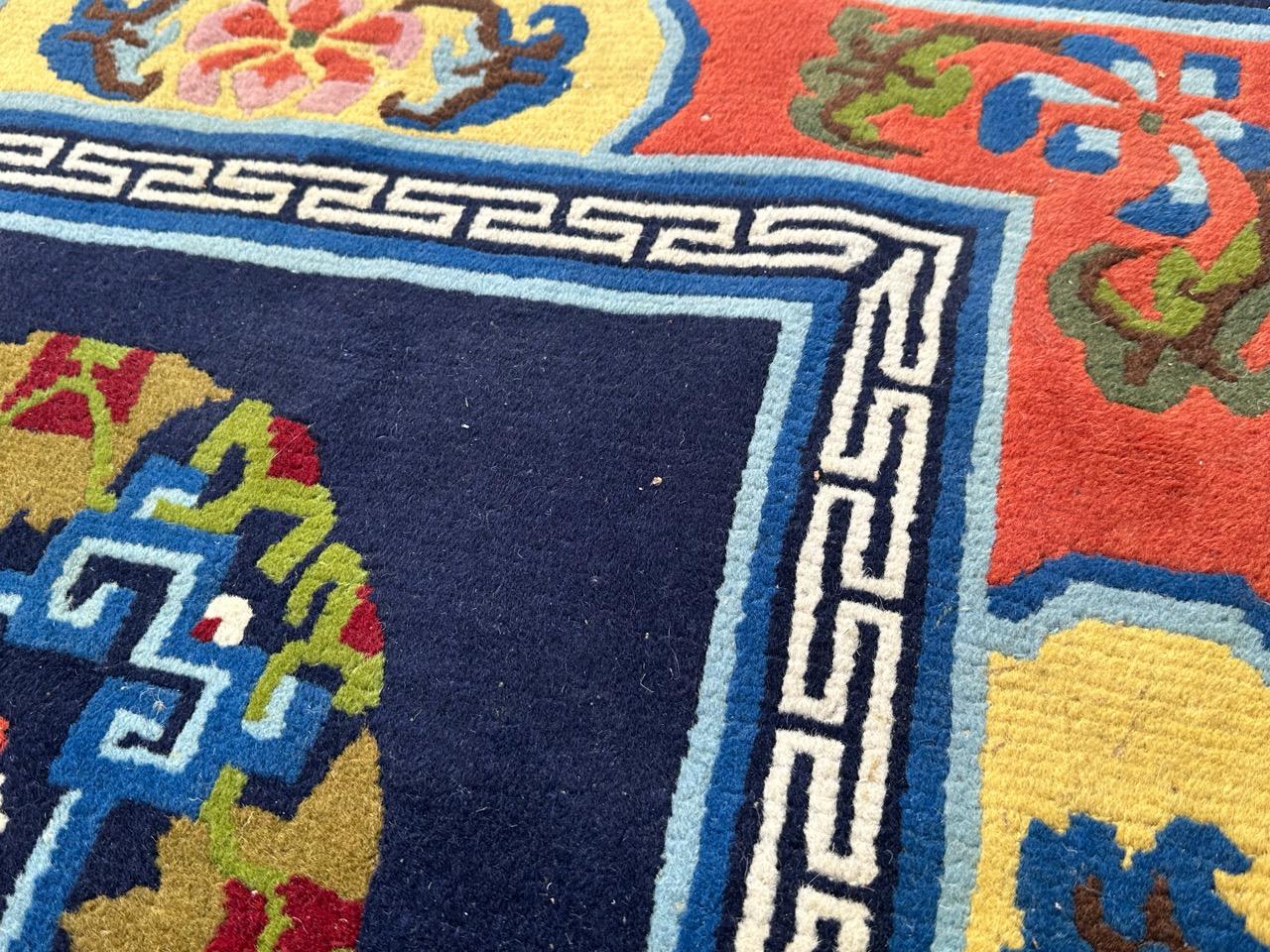 Vintage Tibetan Chinese Rug For Sale 7