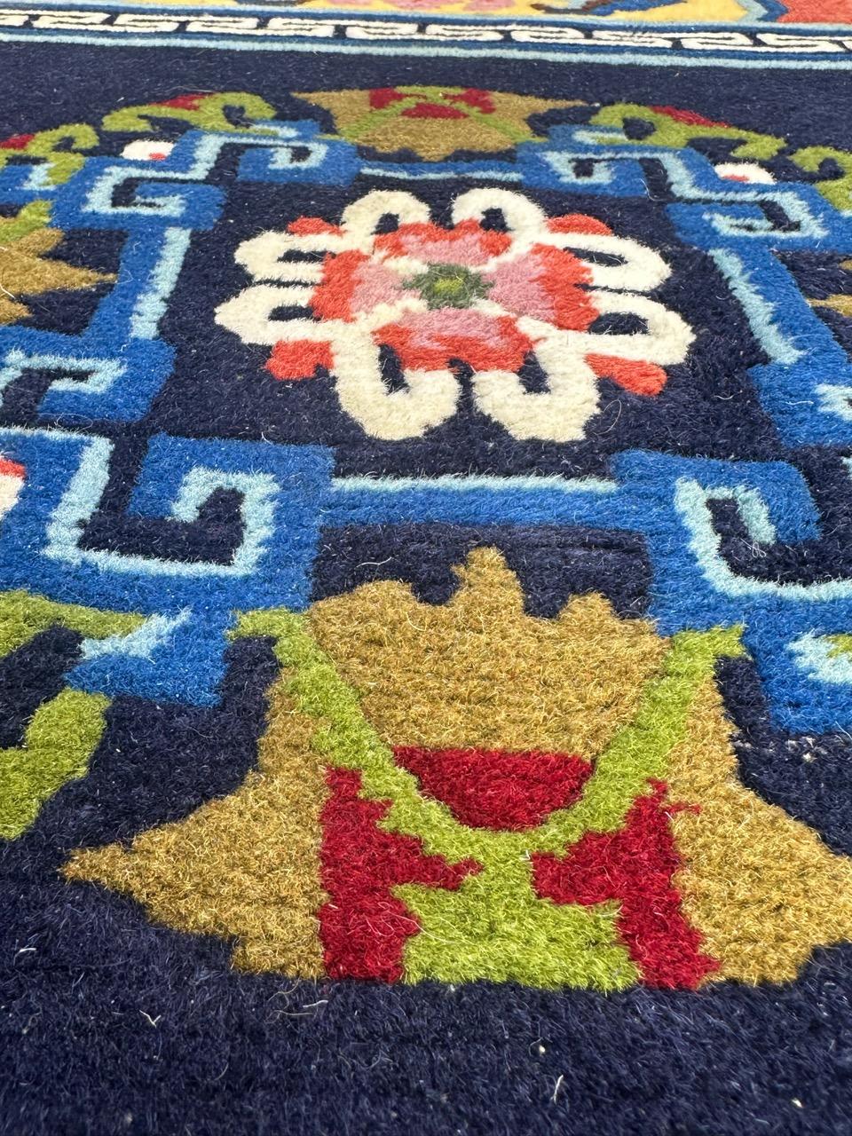 Vintage Tibetan Chinese Rug For Sale 8