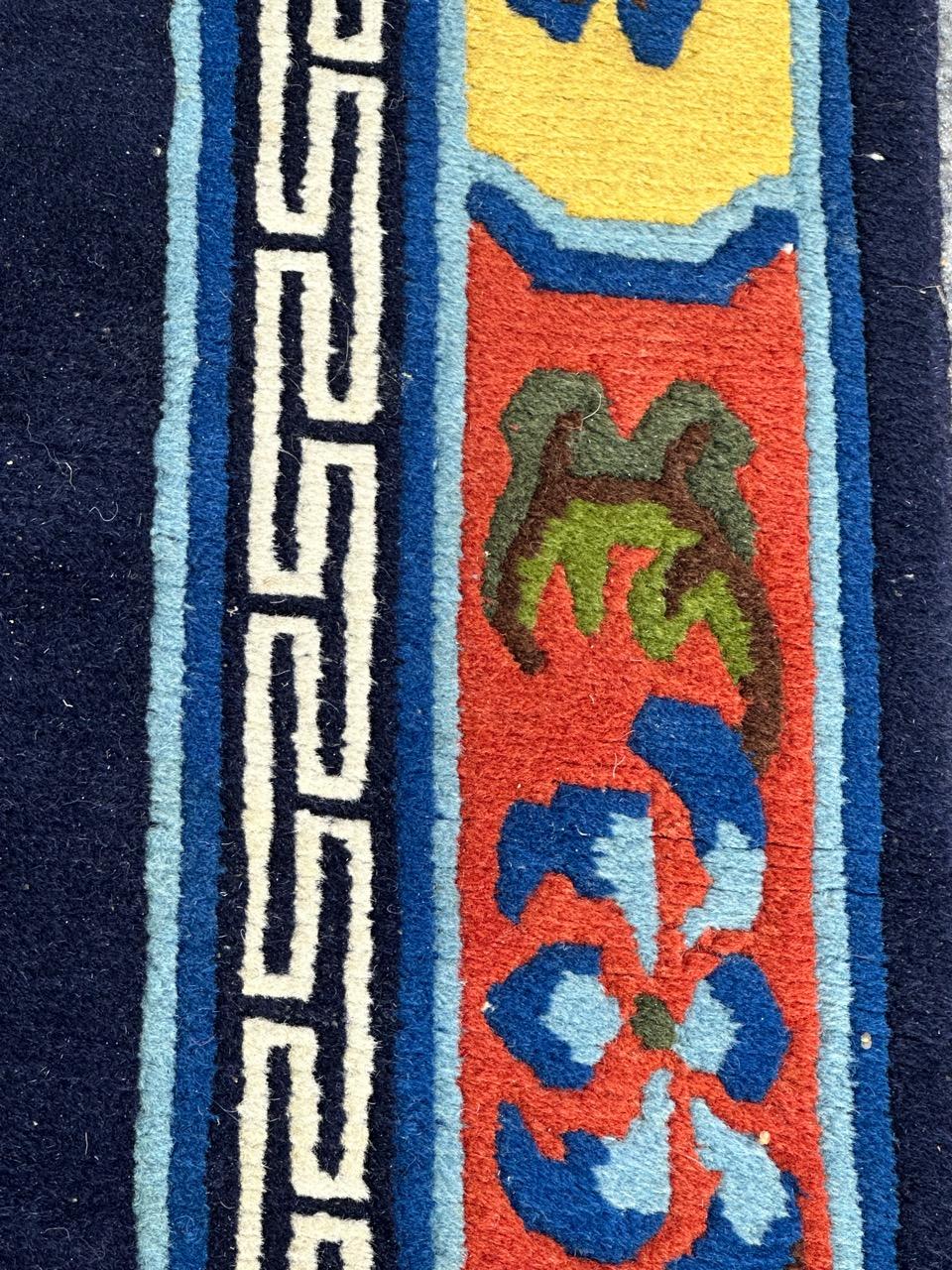 20th Century Vintage Tibetan Chinese Rug For Sale