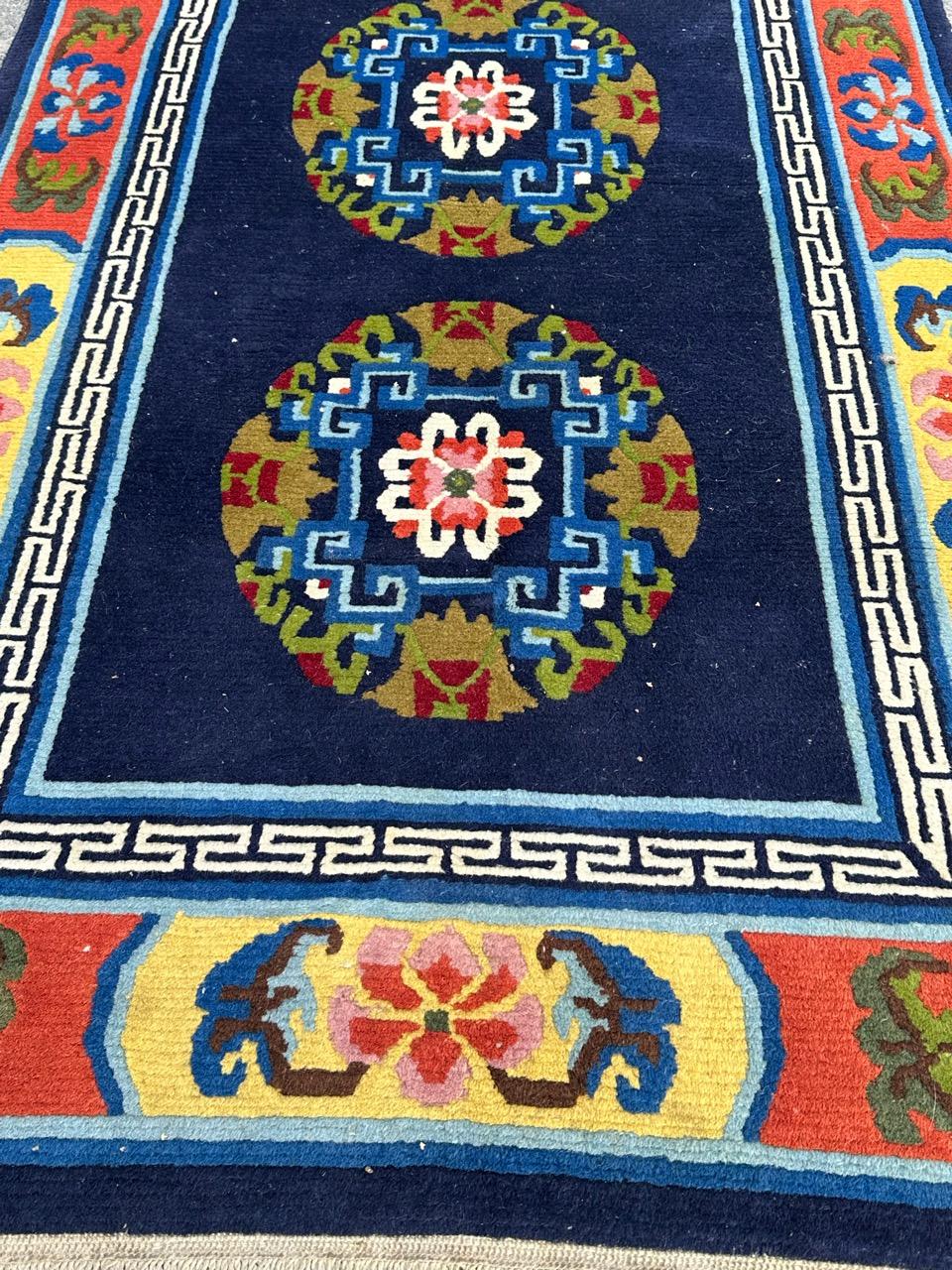 Vintage Tibetan Chinese Rug For Sale 2