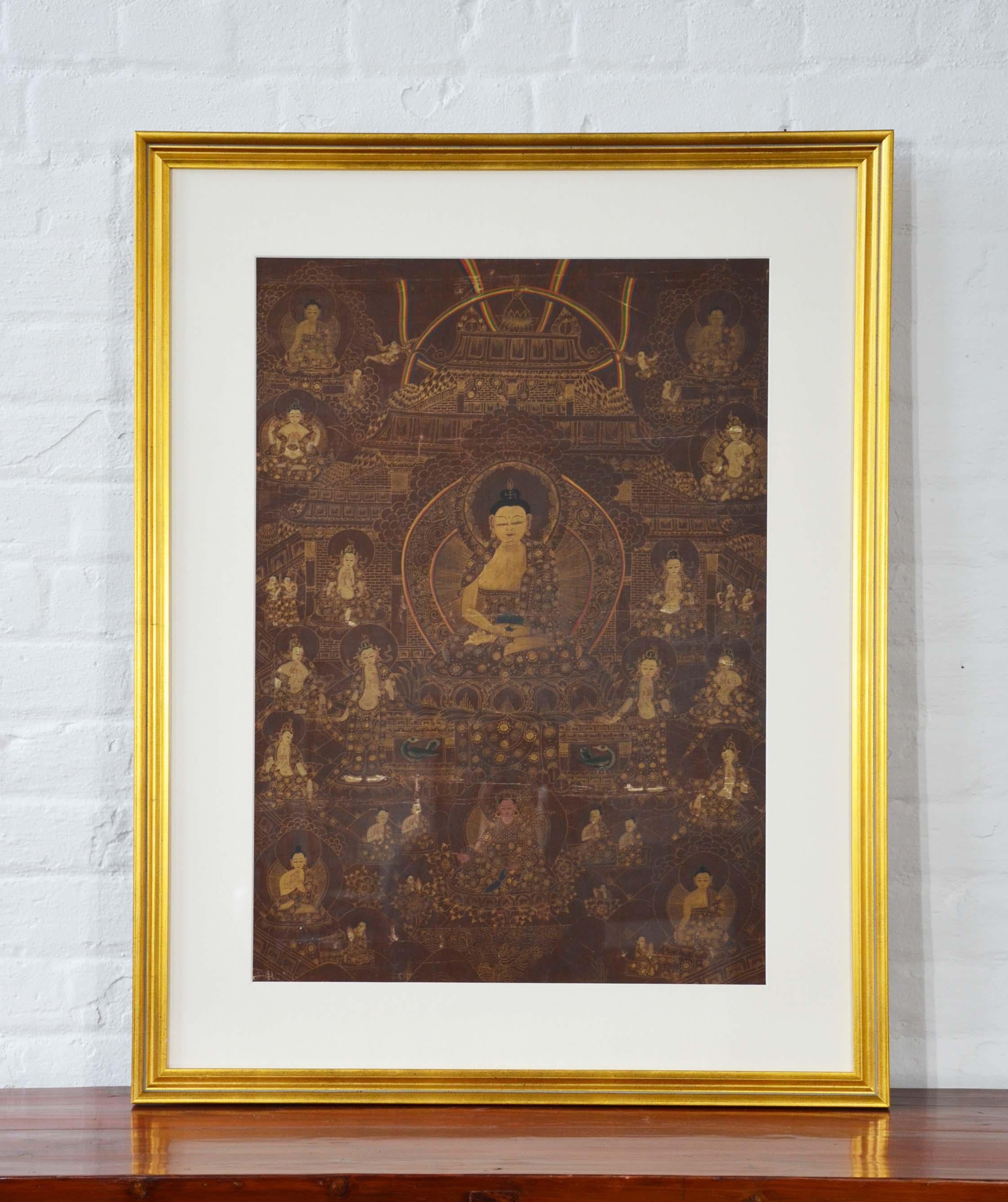 tibetan buddhist monks created rolled-up cloth paintings called thangkas as