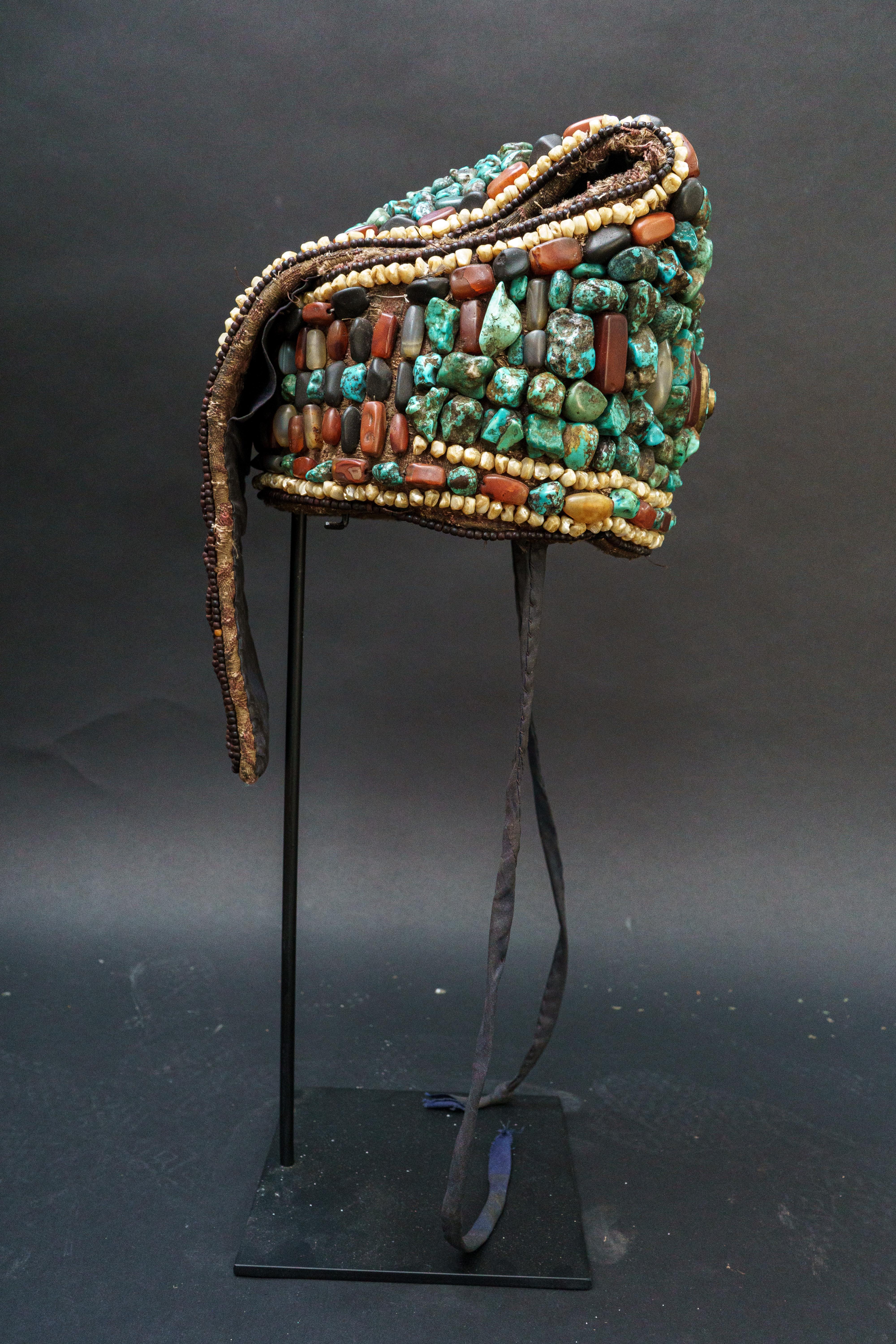 20th Century Vintage Tibetan Headdress For Sale