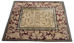 Vintage Tibetan Indo Nepal Oriental Handwoven Area Rug Carpet